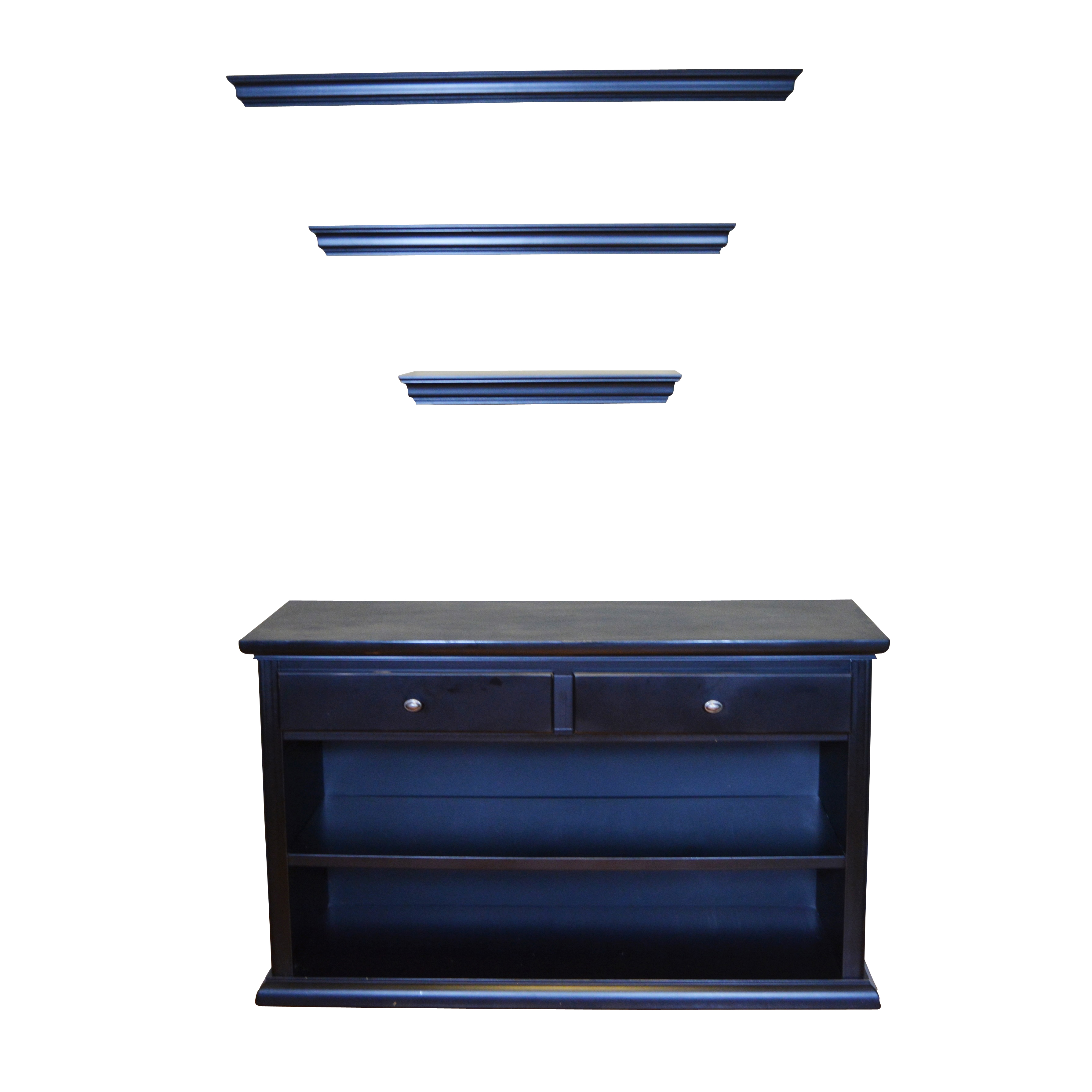 Contemporary "New Nantucket" Media Console and Wall Shelves by Pottery Barn