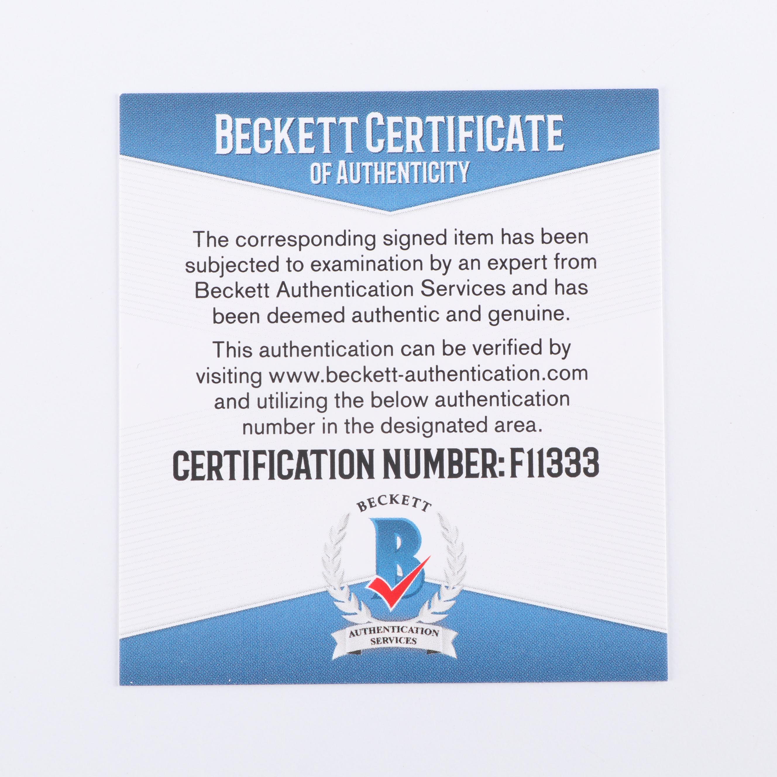 Daryl "Moose" Johnston Autographed Photo - Beckett COA