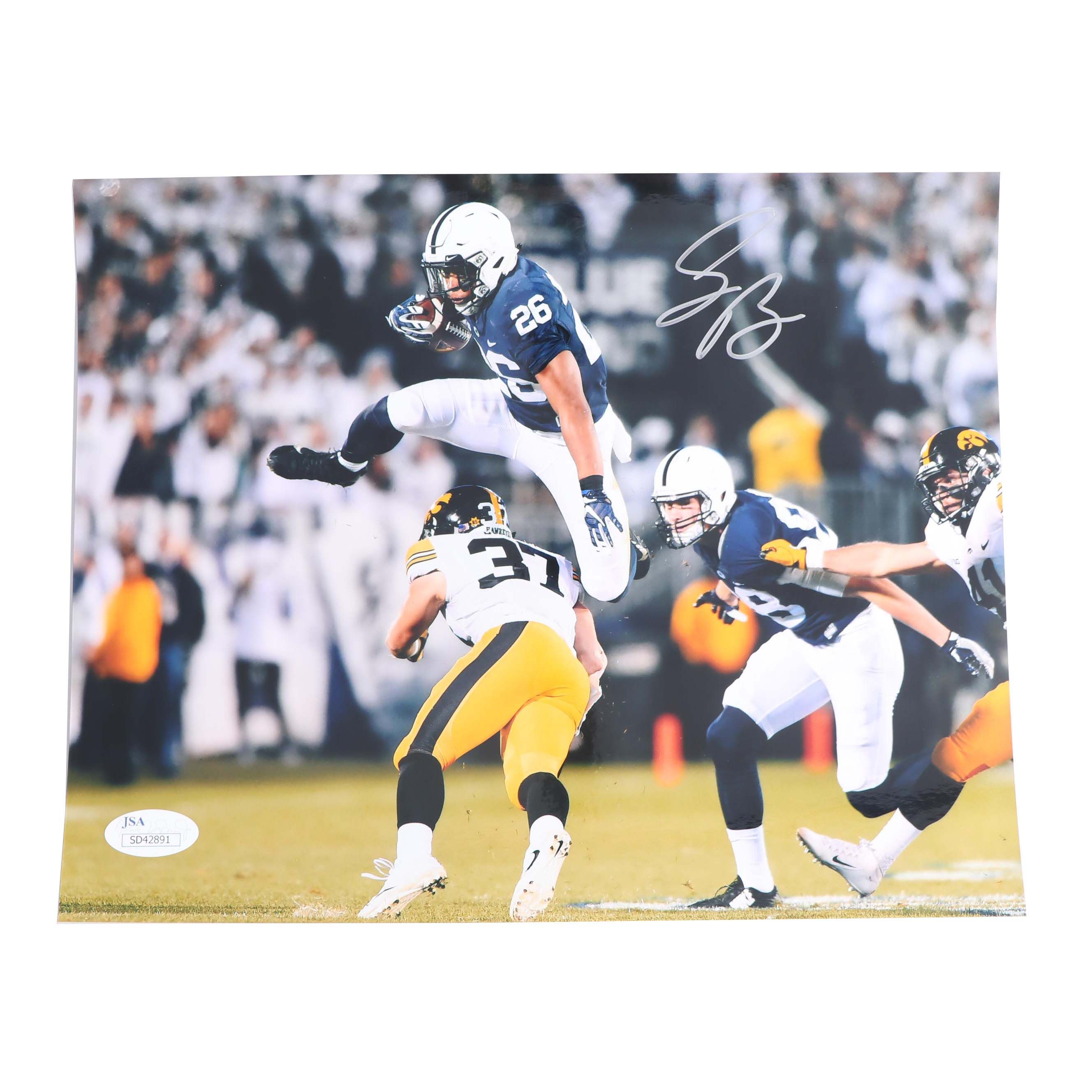 Saquon Barkley Autographed Digital Print - JSA COA