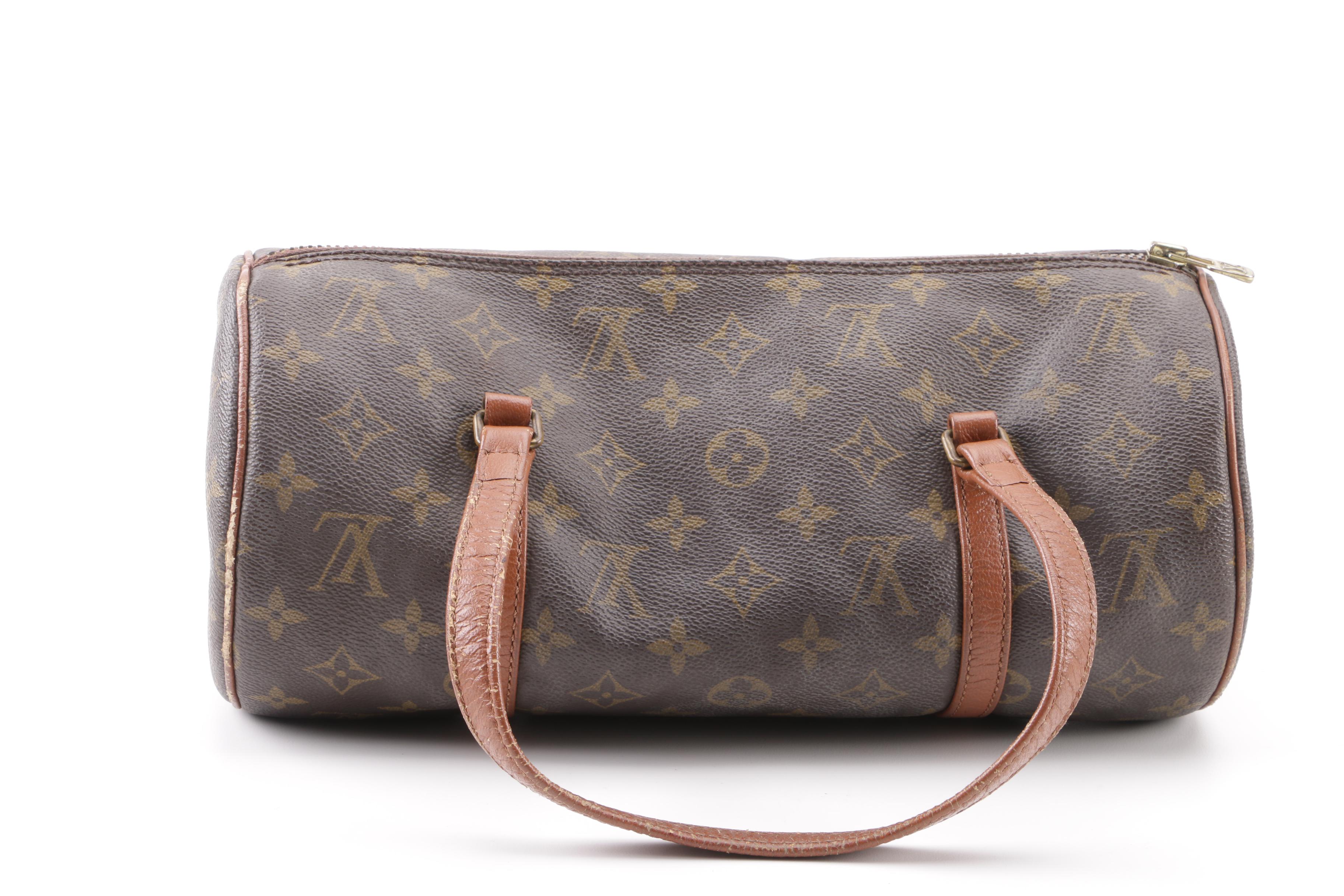 1985 Vintage Louis Vuitton Paris Monogram Canvas Papillion 30 Barrel Bag
