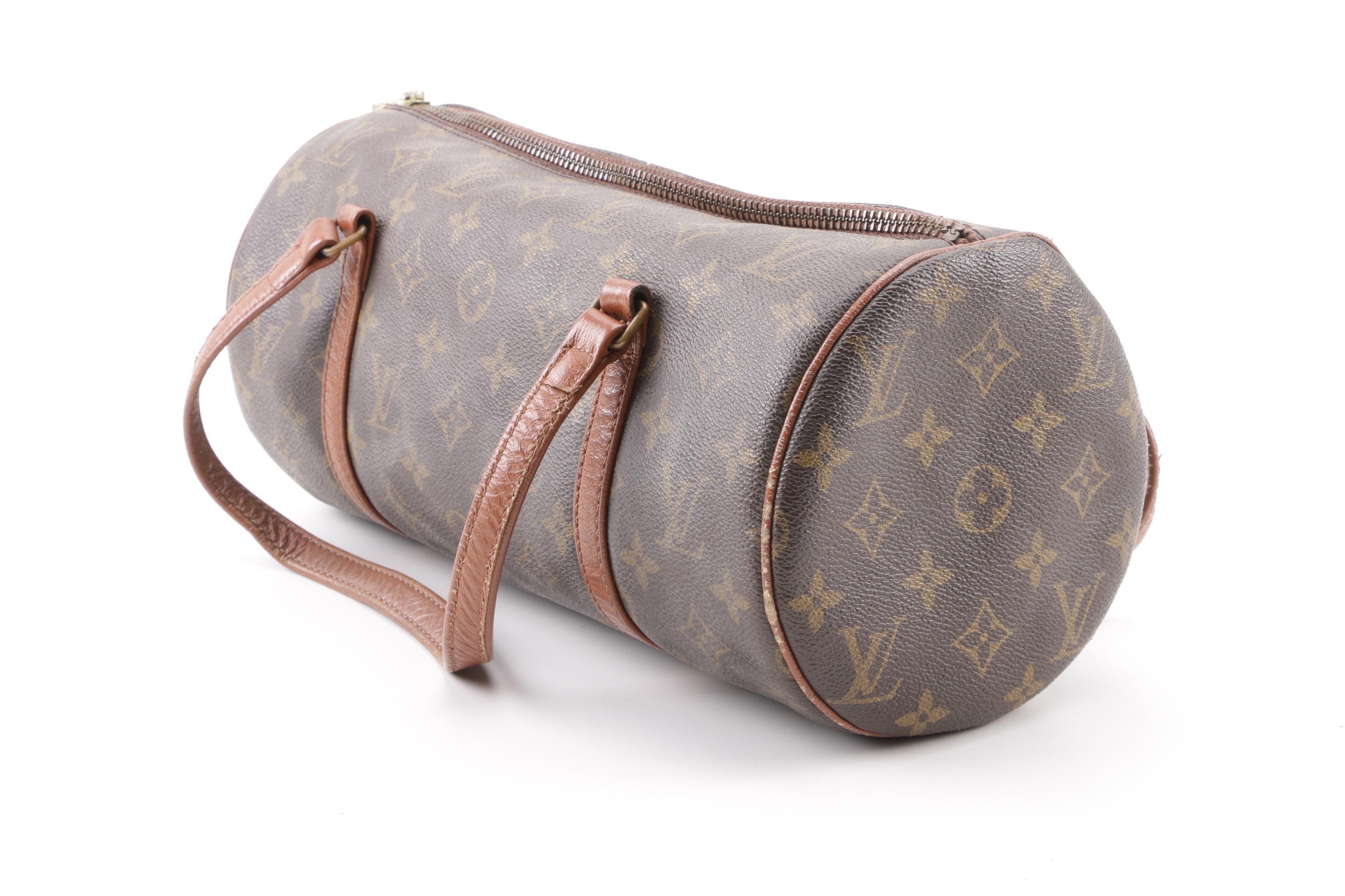 1985 Vintage Louis Vuitton Paris Monogram Canvas Papillion 30 Barrel Bag