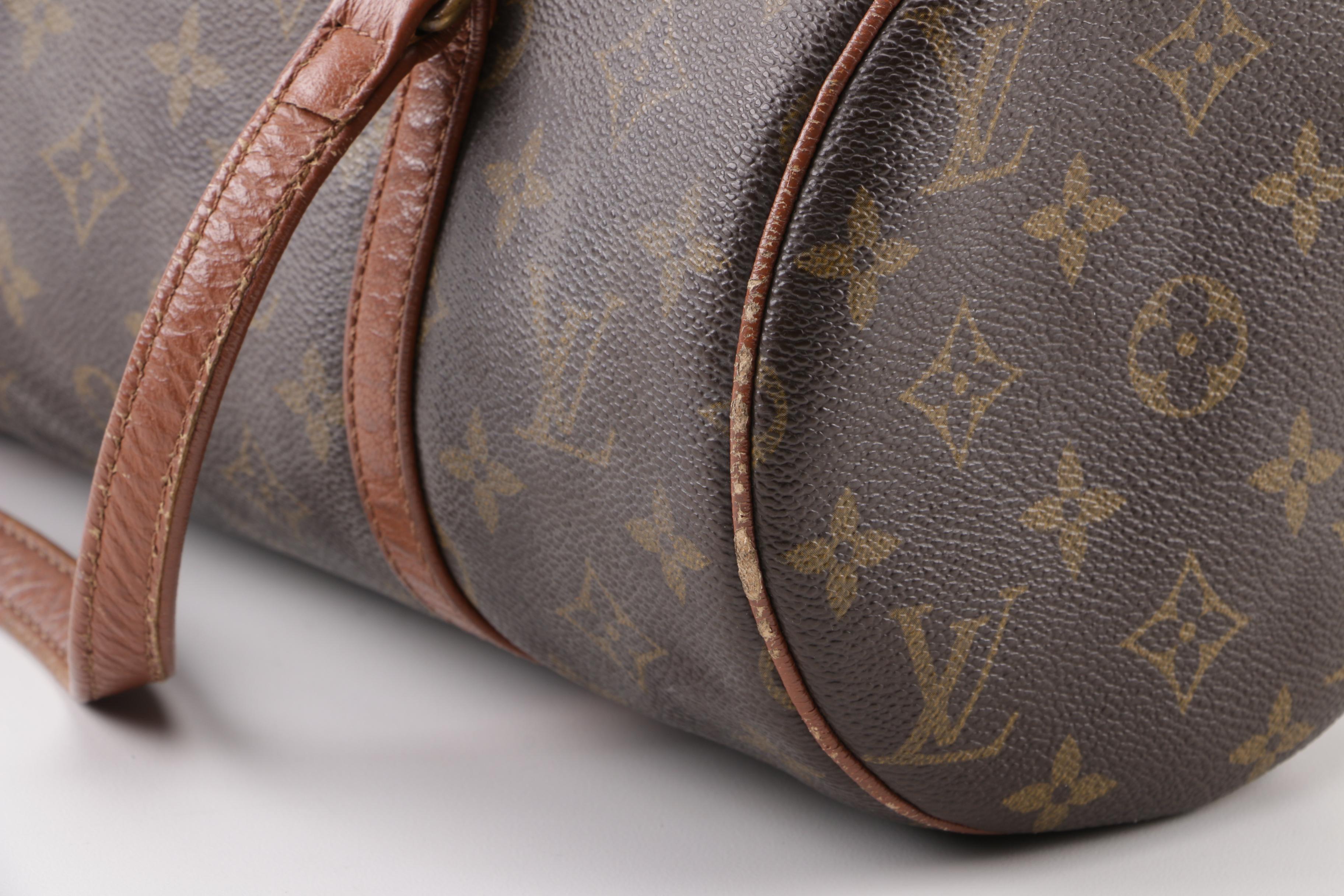 1985 Vintage Louis Vuitton Paris Monogram Canvas Papillion 30 Barrel Bag