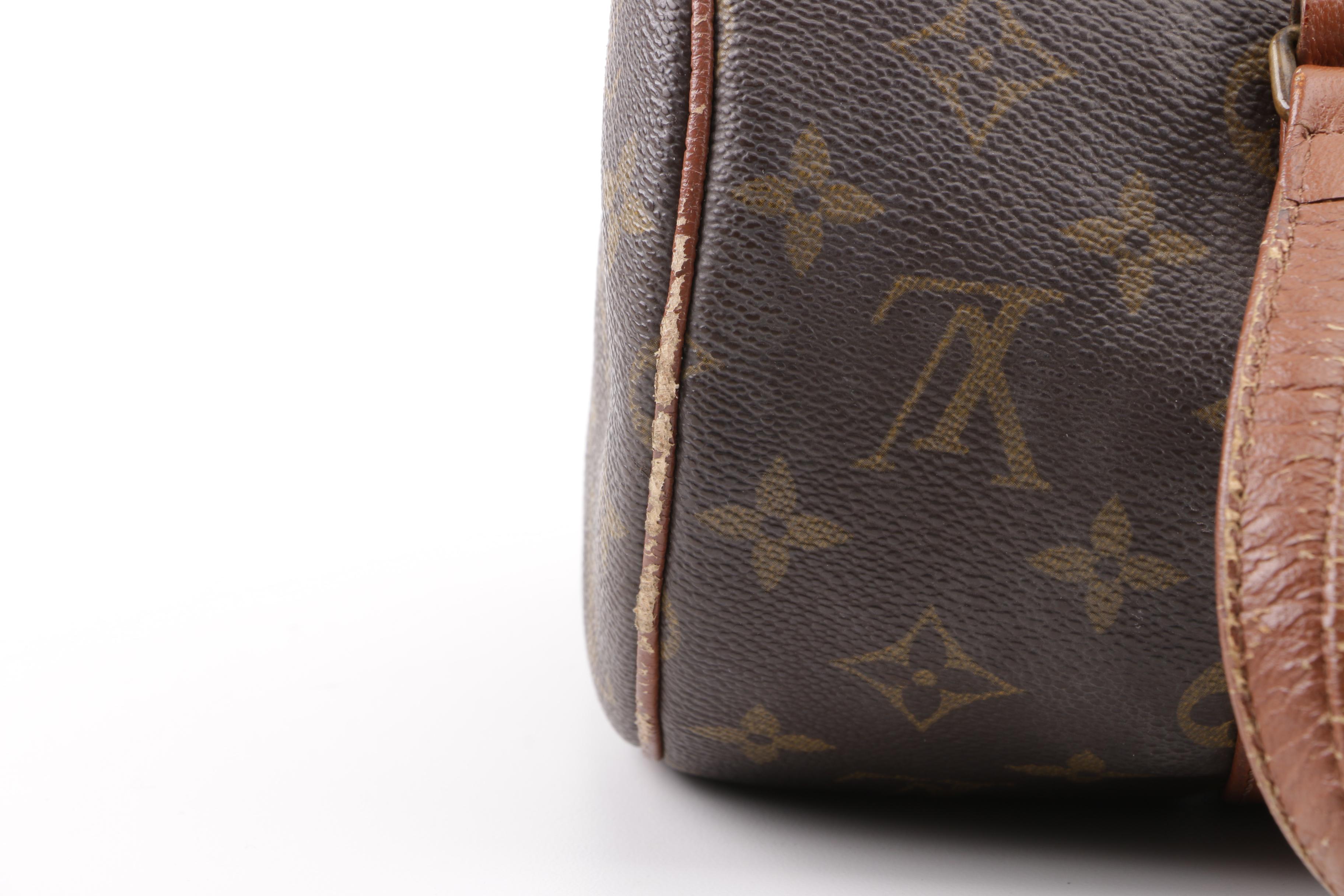 1985 Vintage Louis Vuitton Paris Monogram Canvas Papillion 30 Barrel Bag