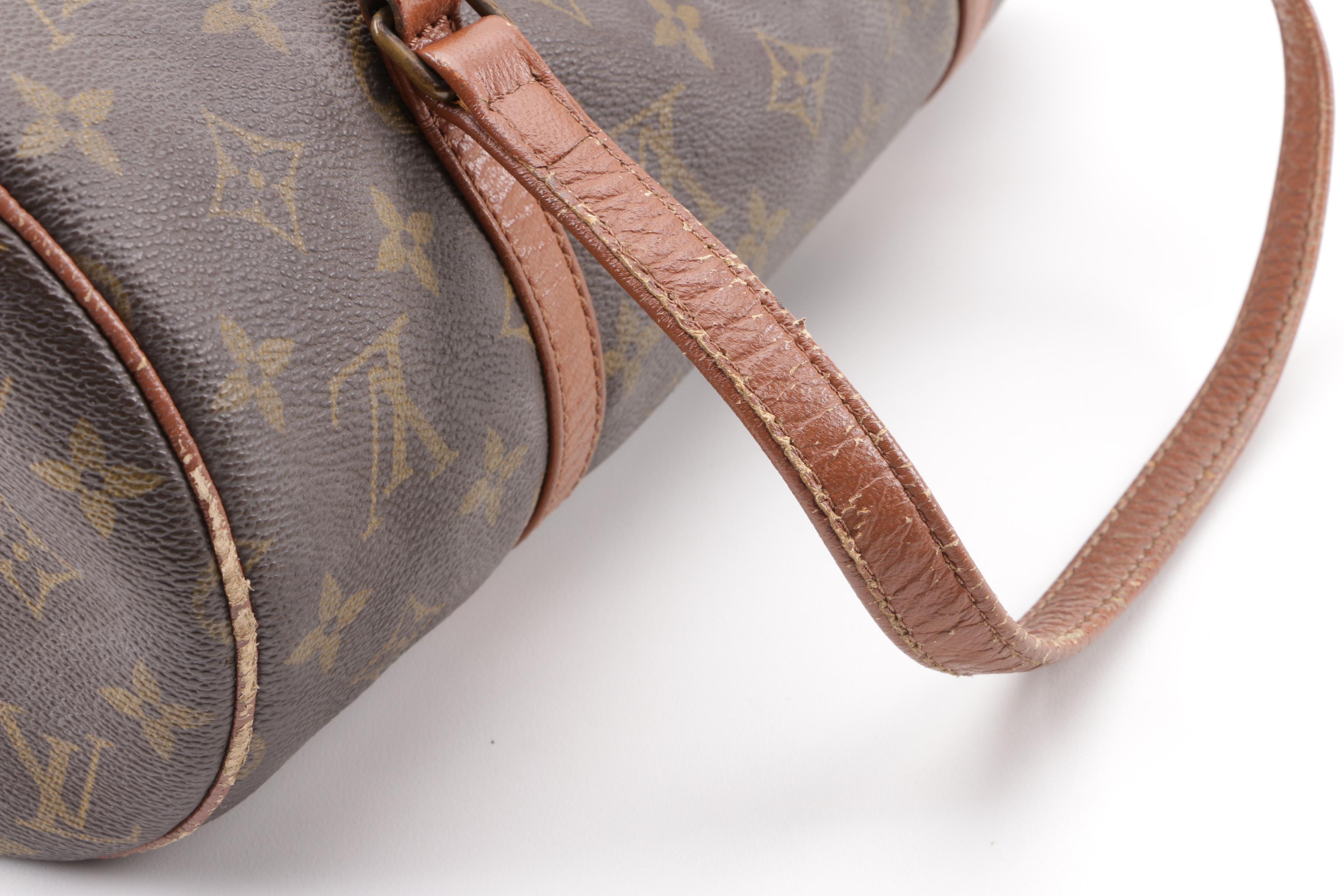 1985 Vintage Louis Vuitton Paris Monogram Canvas Papillion 30 Barrel Bag