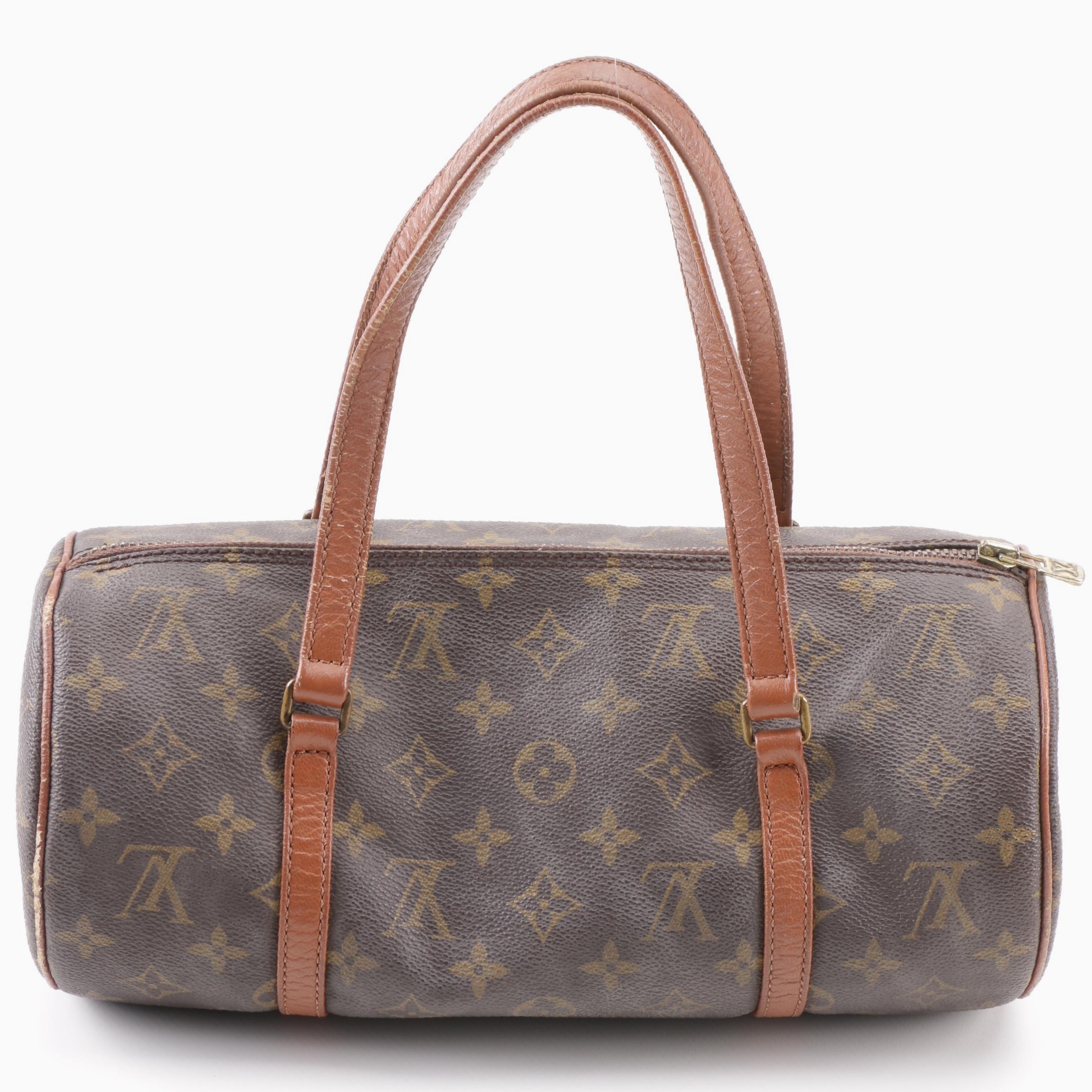 1985 Vintage Louis Vuitton Paris Monogram Canvas Papillion 30 Barrel Bag