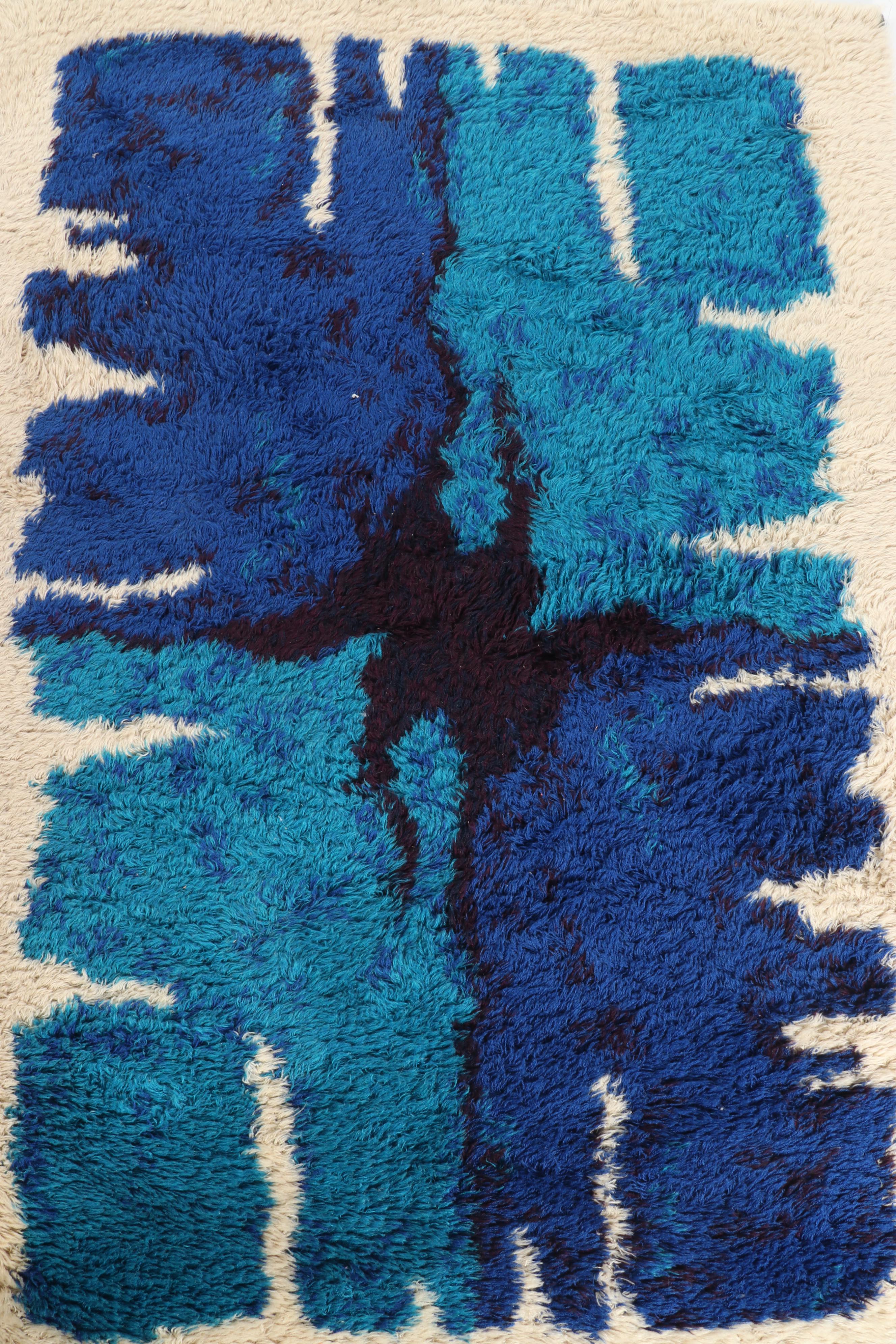 Power-Loomed Højer Eksport "Joker" Wilton Weave Area Rug, Mid-Century