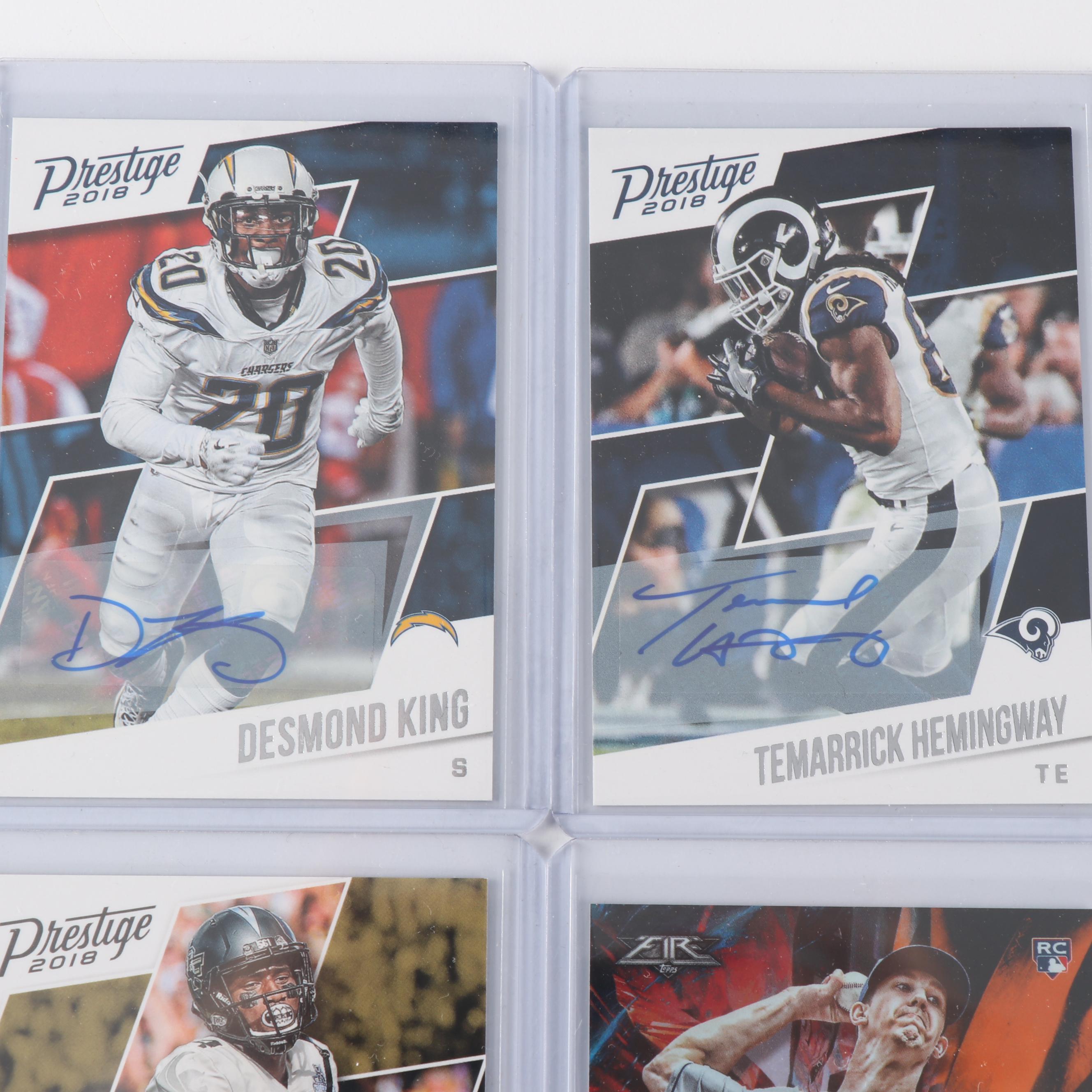 Panini Prestige Sports Trading Cards including Swatches and Autographs