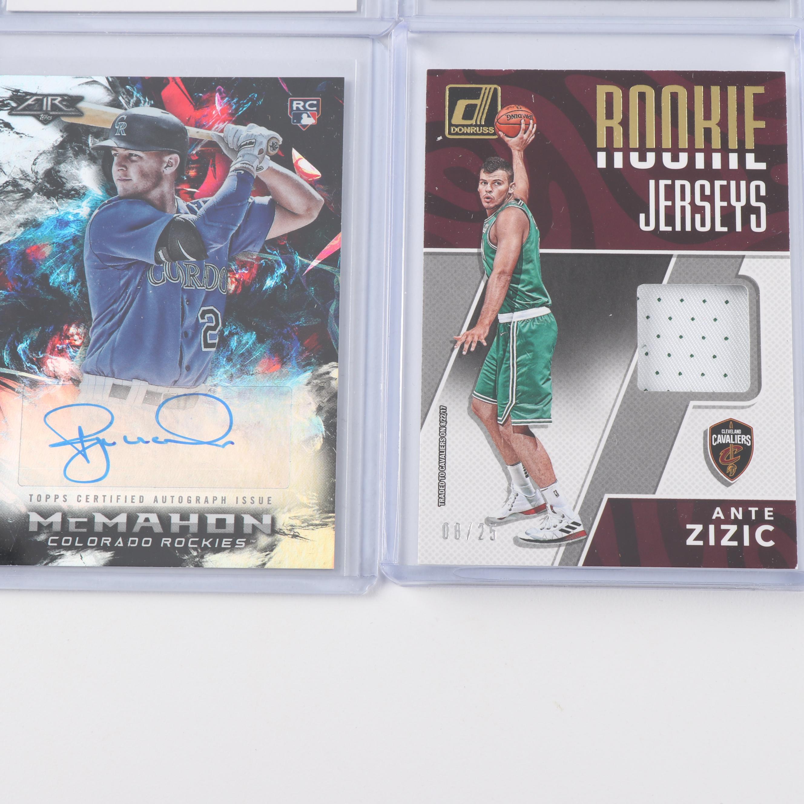 Panini Prestige Sports Trading Cards including Swatches and Autographs