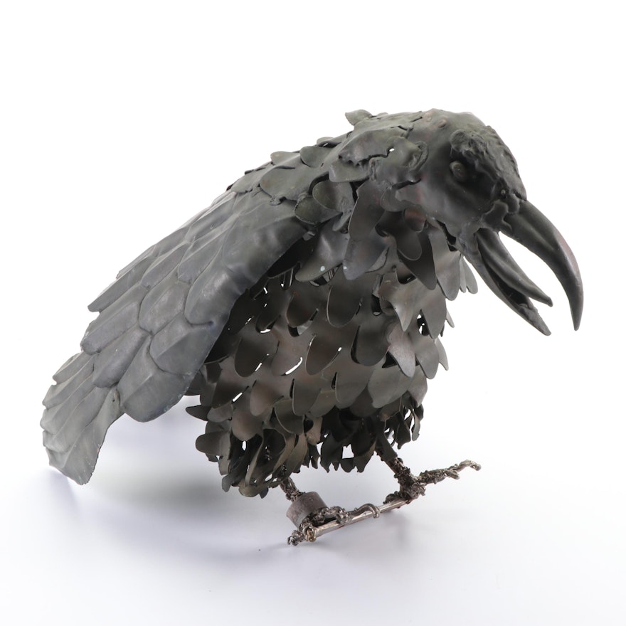 Welded Metal Bird Sculpture