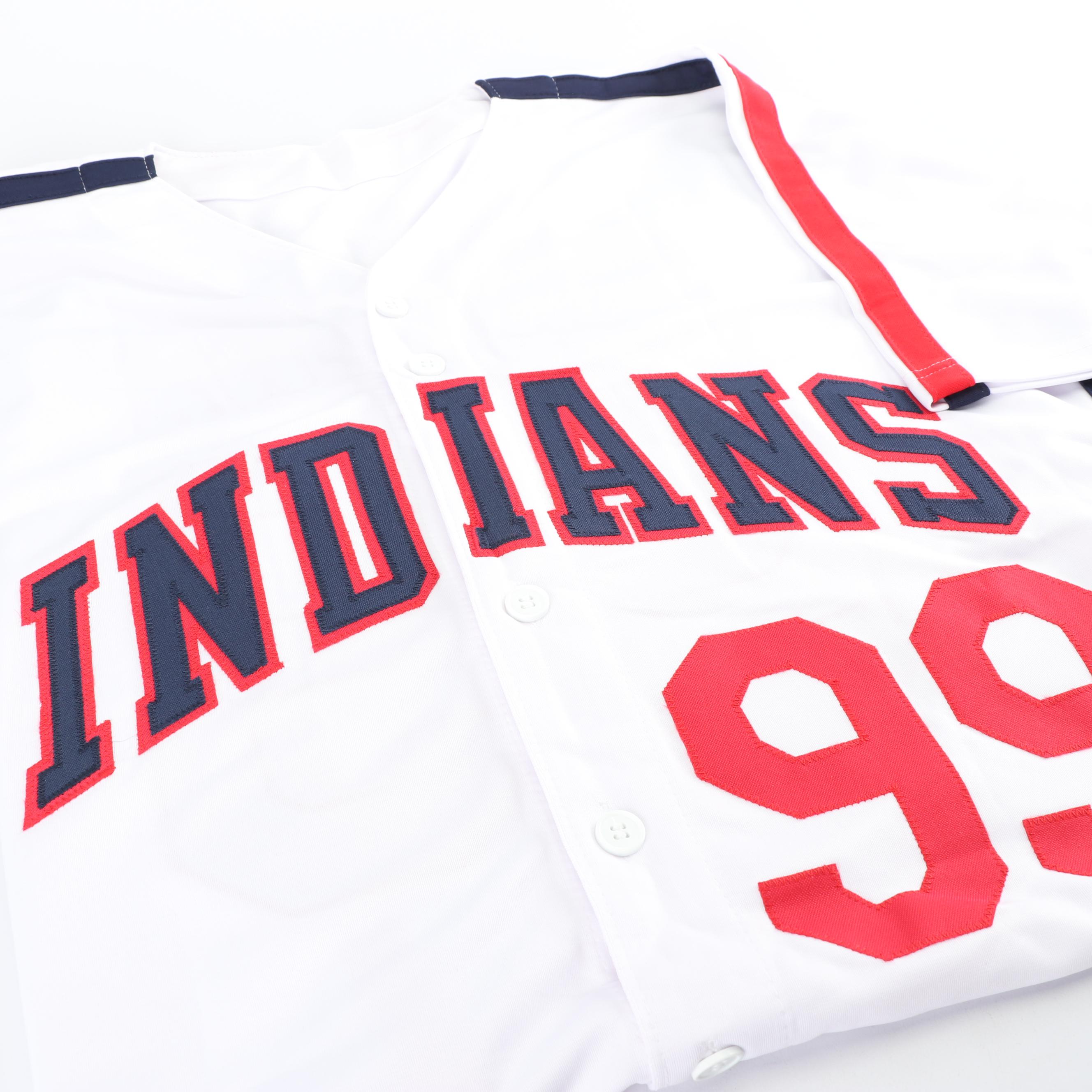 Charlie Sheen Autographed "Ricky Vaughn" Replica Jersey - JSA COA