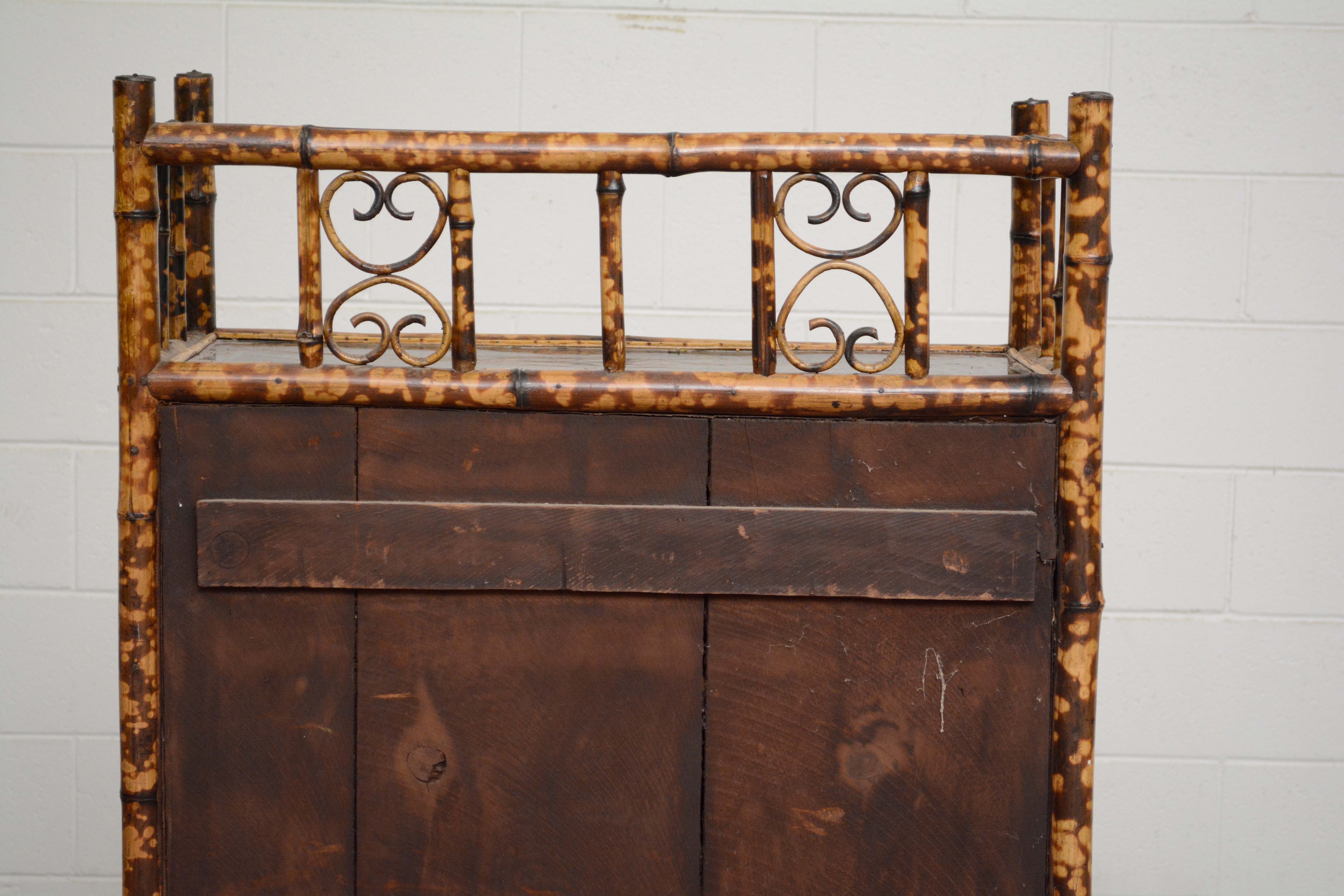 Asian Inspired Bamboo Cabinet, Mid 20th Century