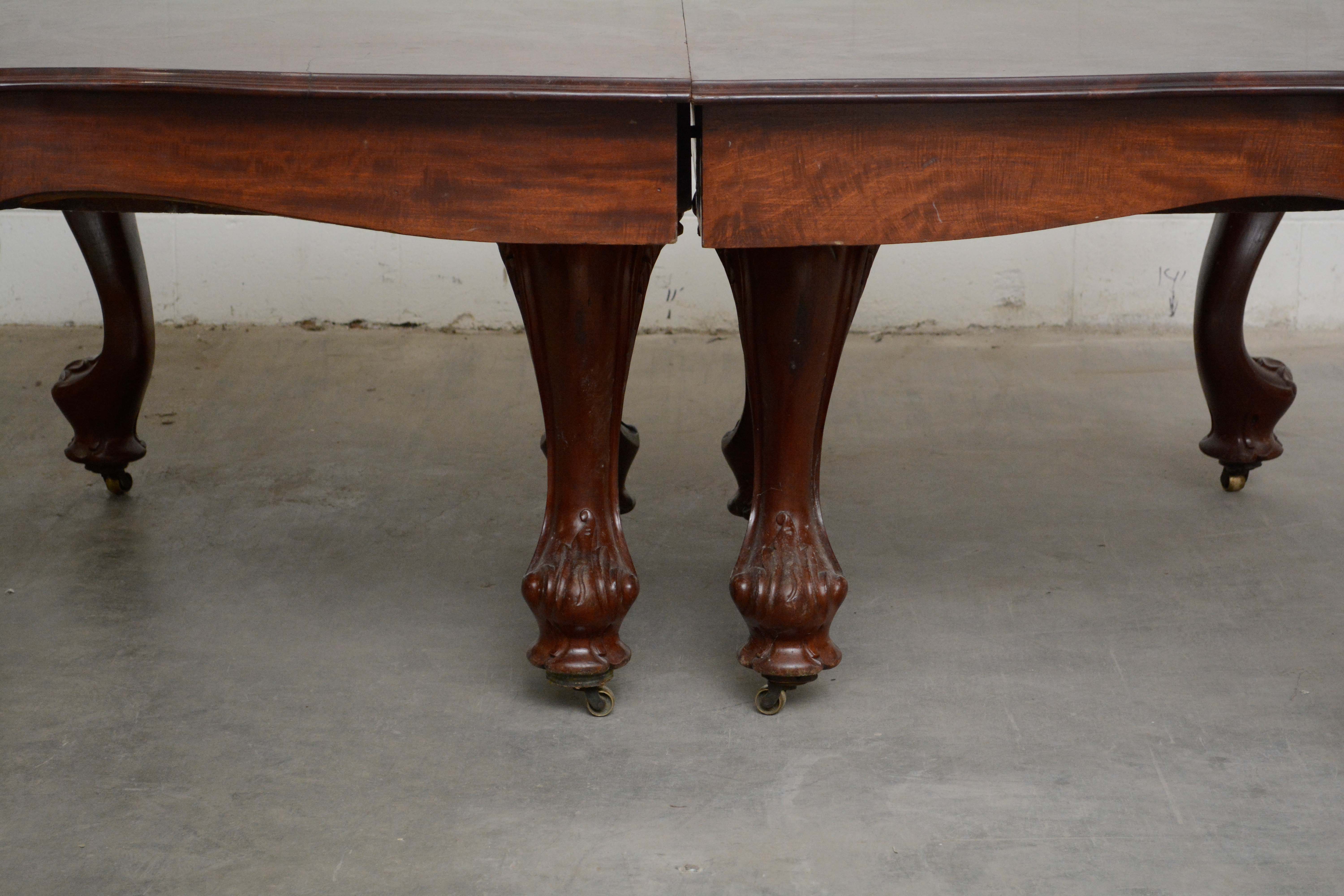 Early Victorian Mahogany Extending Dining Table, Circa 1850
