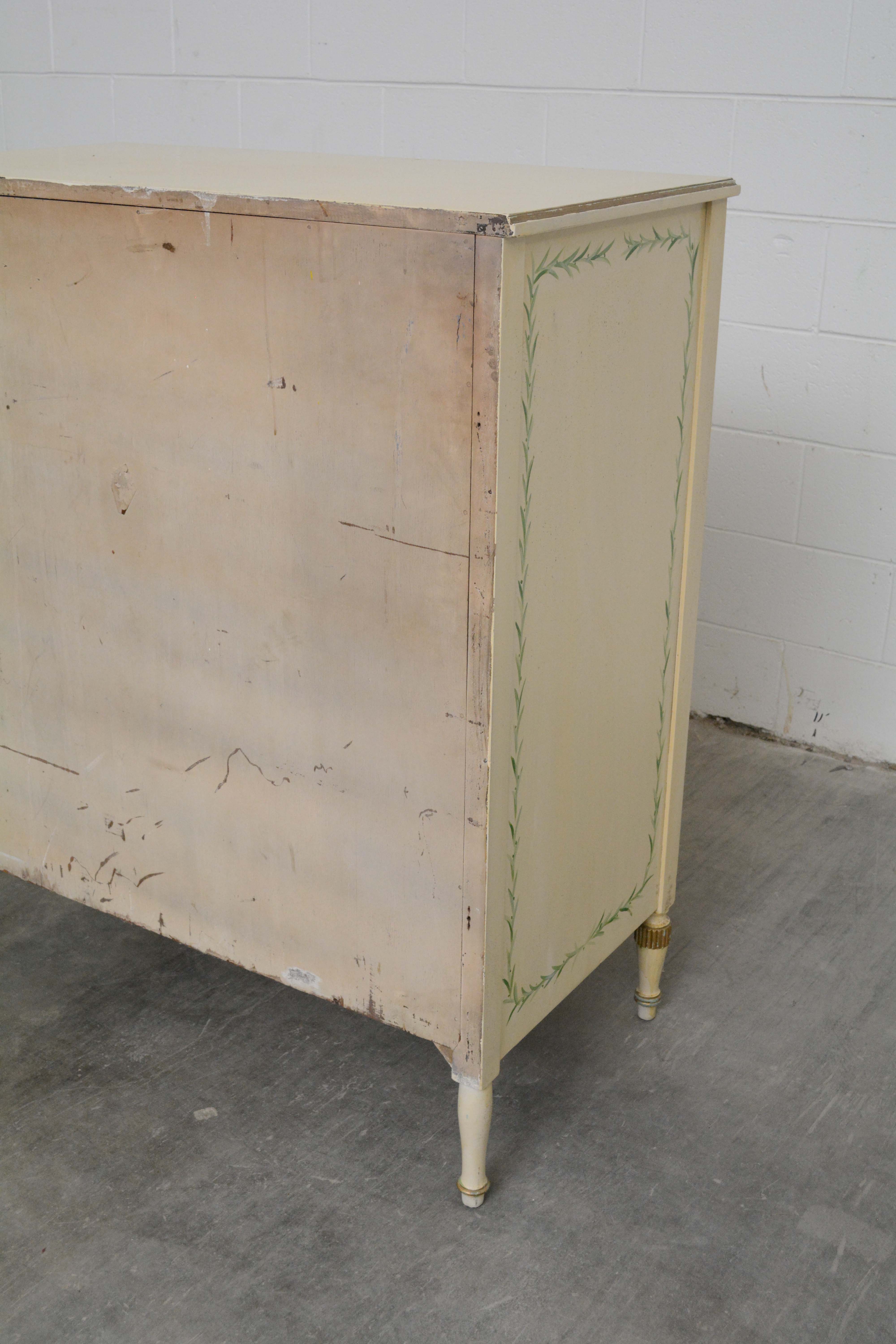 French Provincial Style Painted Wood Chest of Drawers, Early/Mid 20th Century