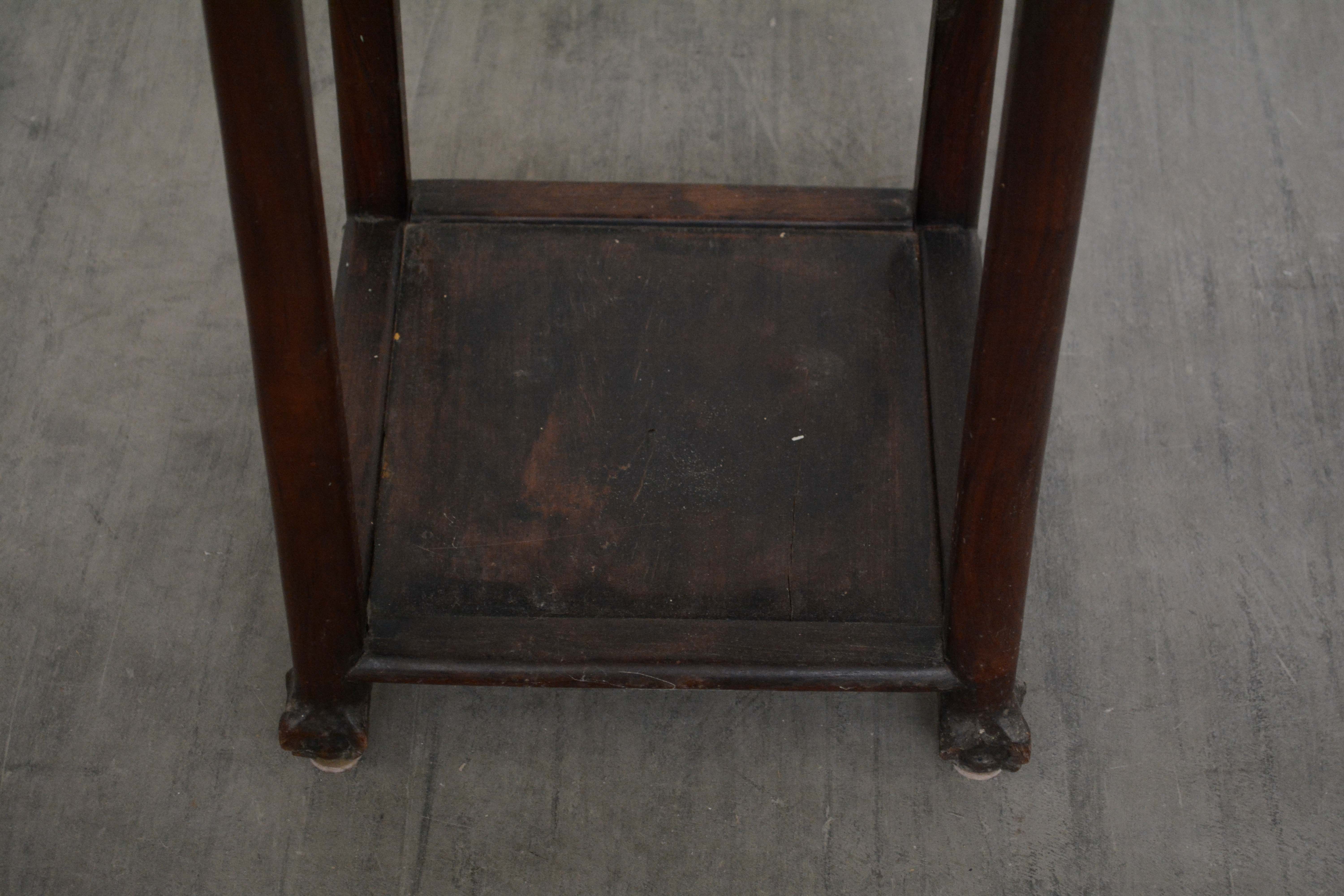 Chinese Mahogany Plant Stand, 20th Century