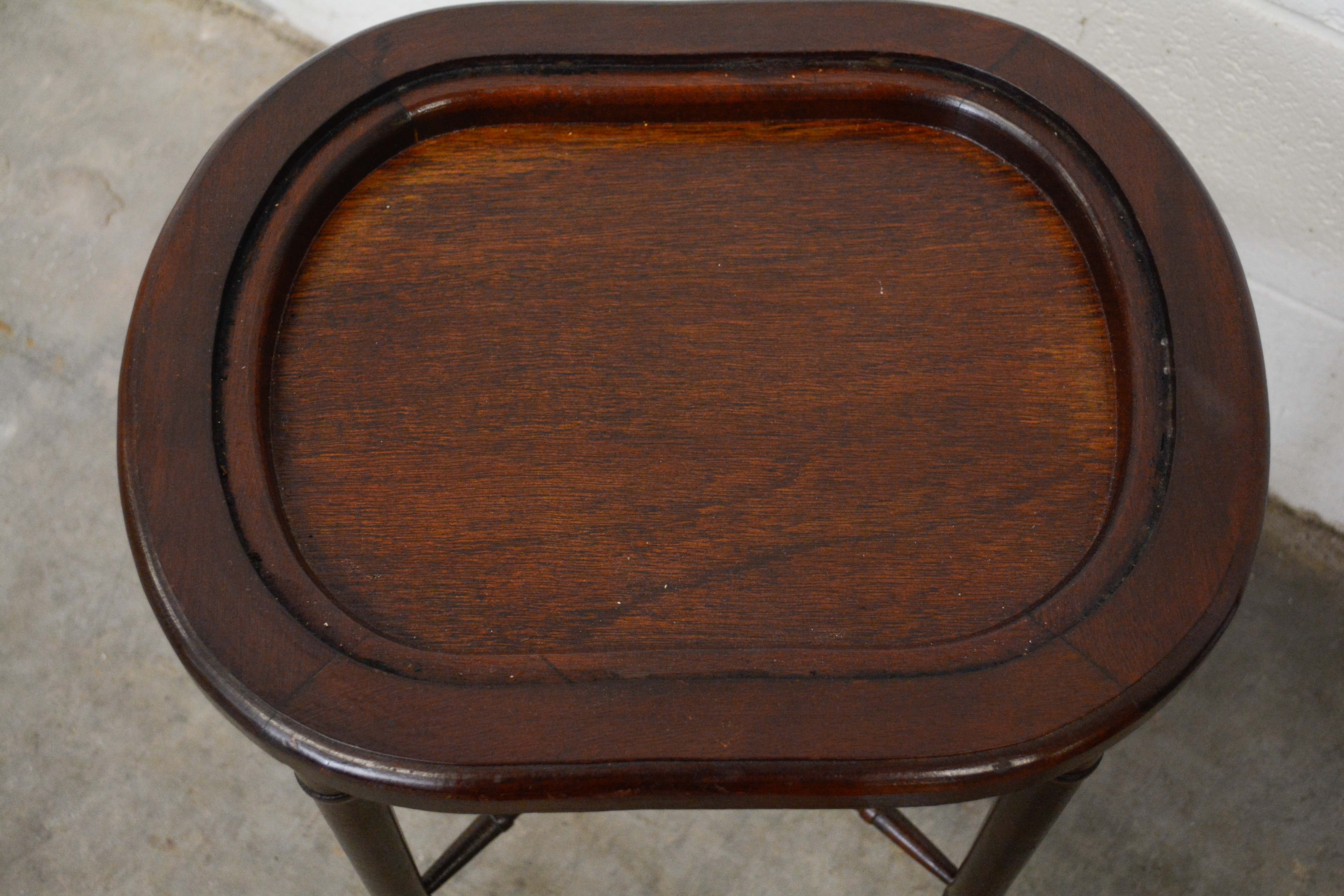 Pair of Victorian Black Lacquer and Parcel-Gilt Trays on Later, Custom Stands