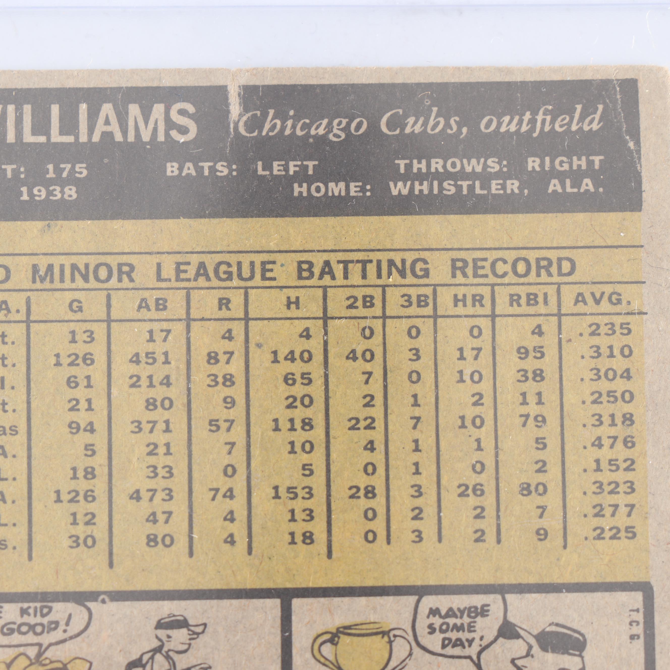 1961 Topps Billy Williams Rookie Card