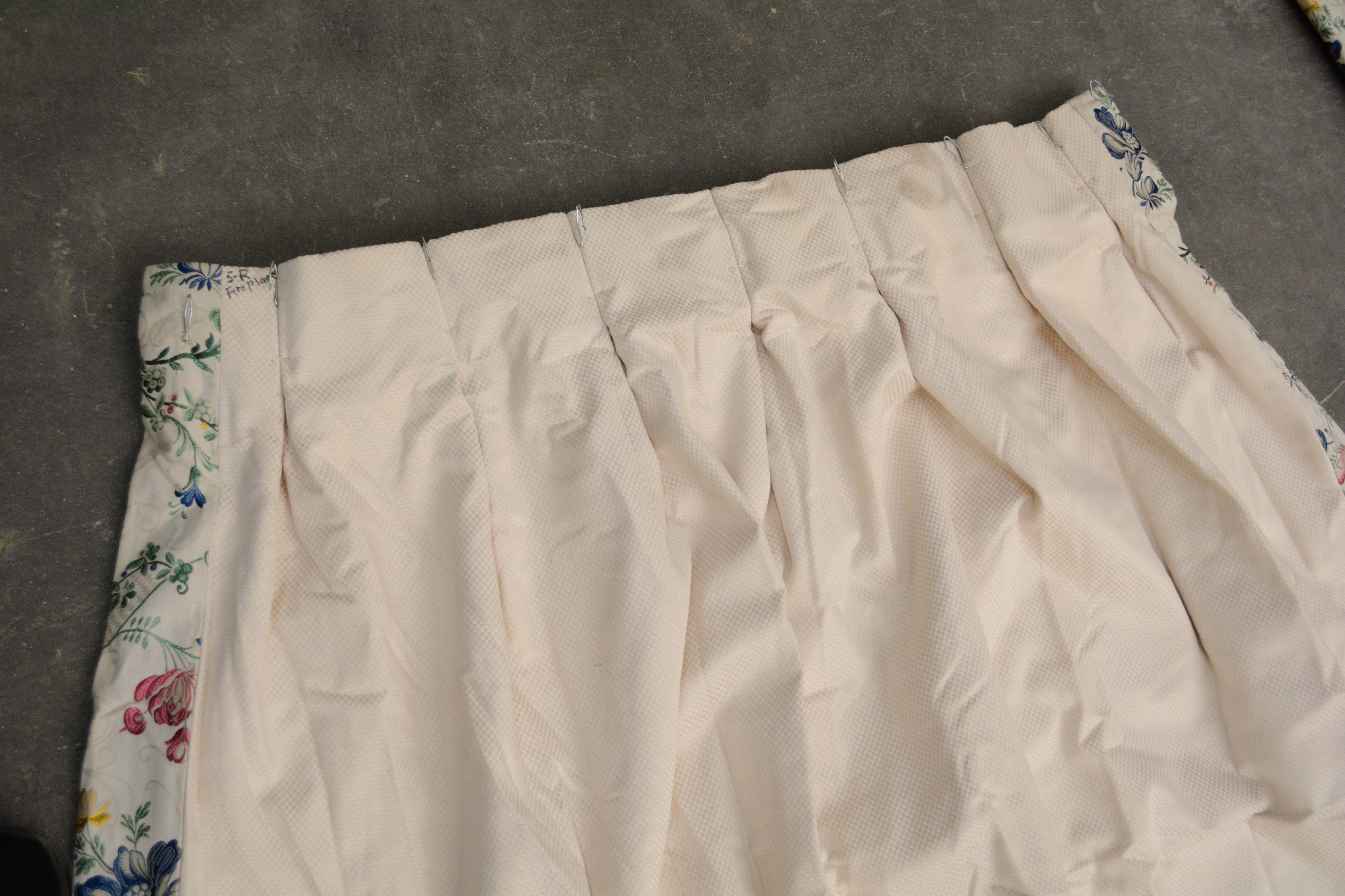 Floral Arabesque Jacquard Lined Drapery Panels