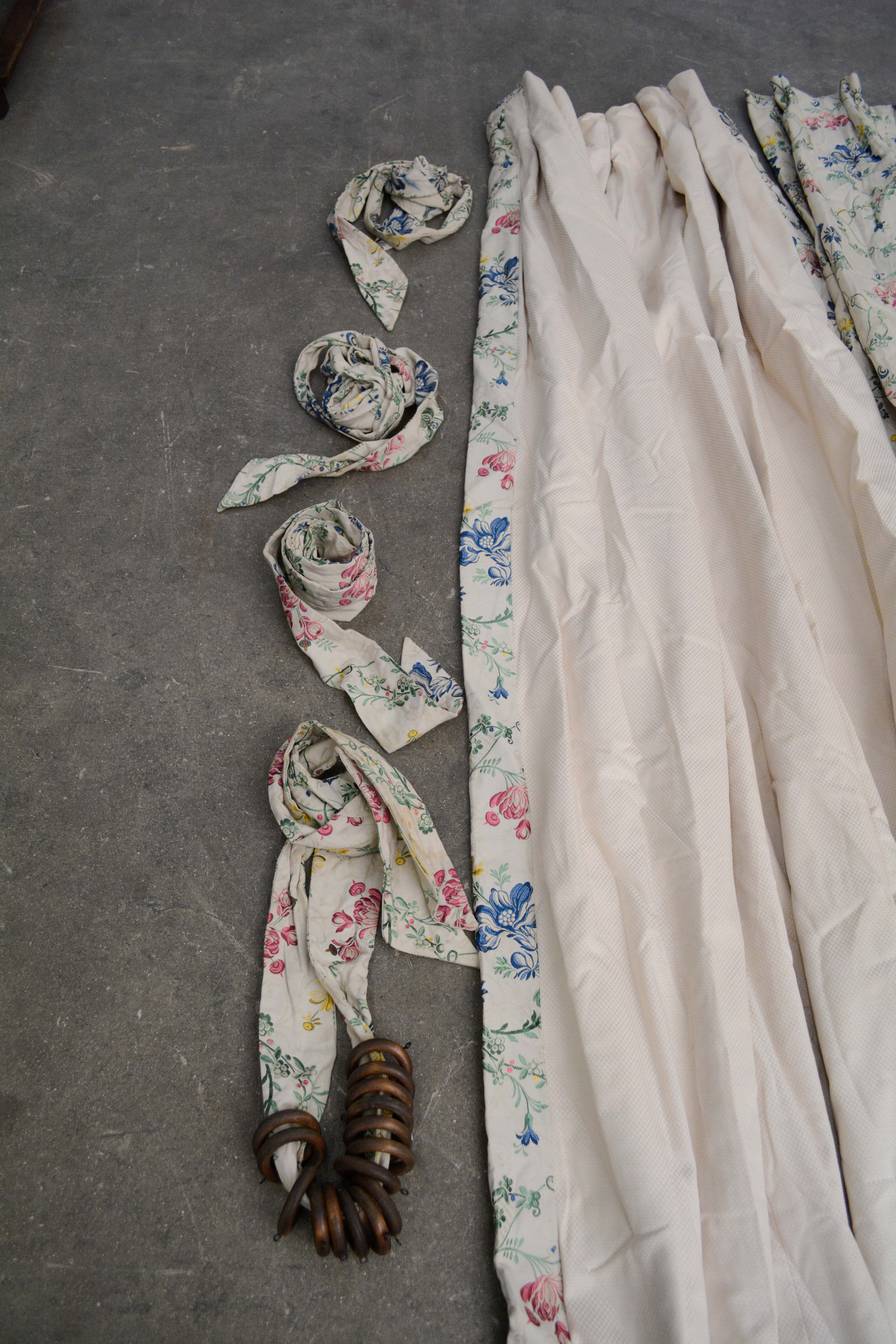 Floral Arabesque Jacquard Lined Drapery Panels