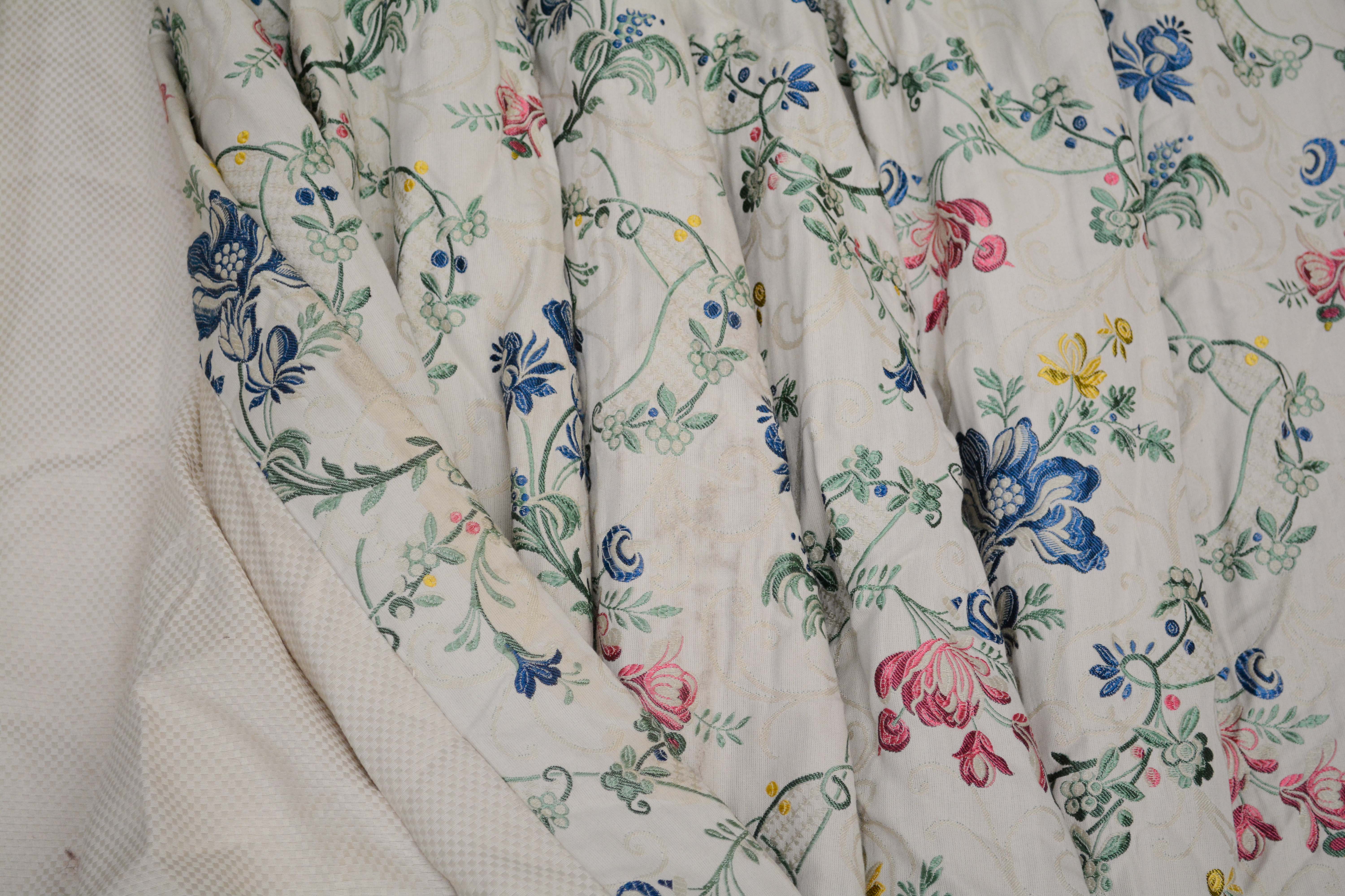 Floral Arabesque Jacquard Lined Drapery Panels