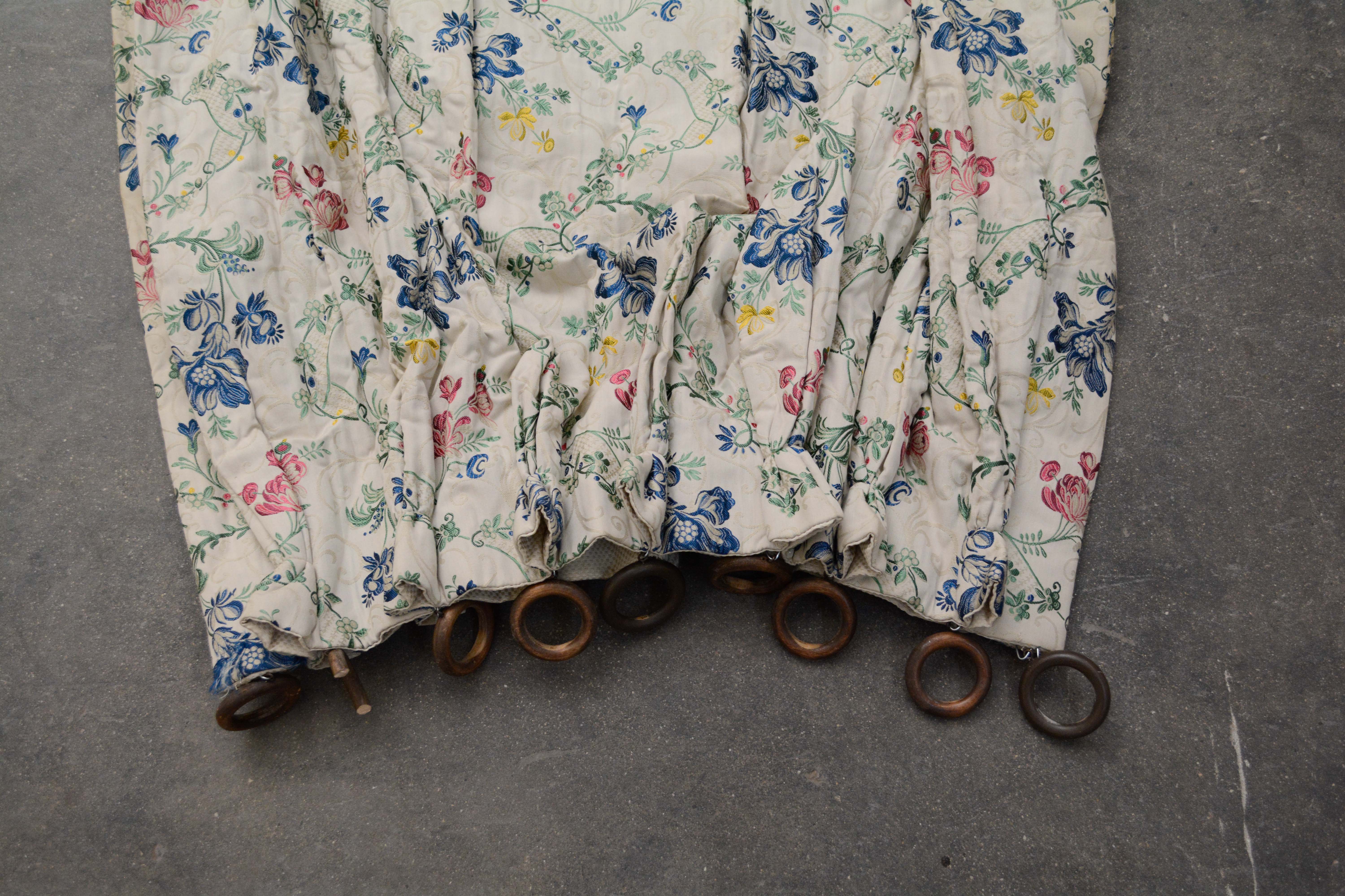 Floral Arabesque Jacquard Lined Drapery Panels