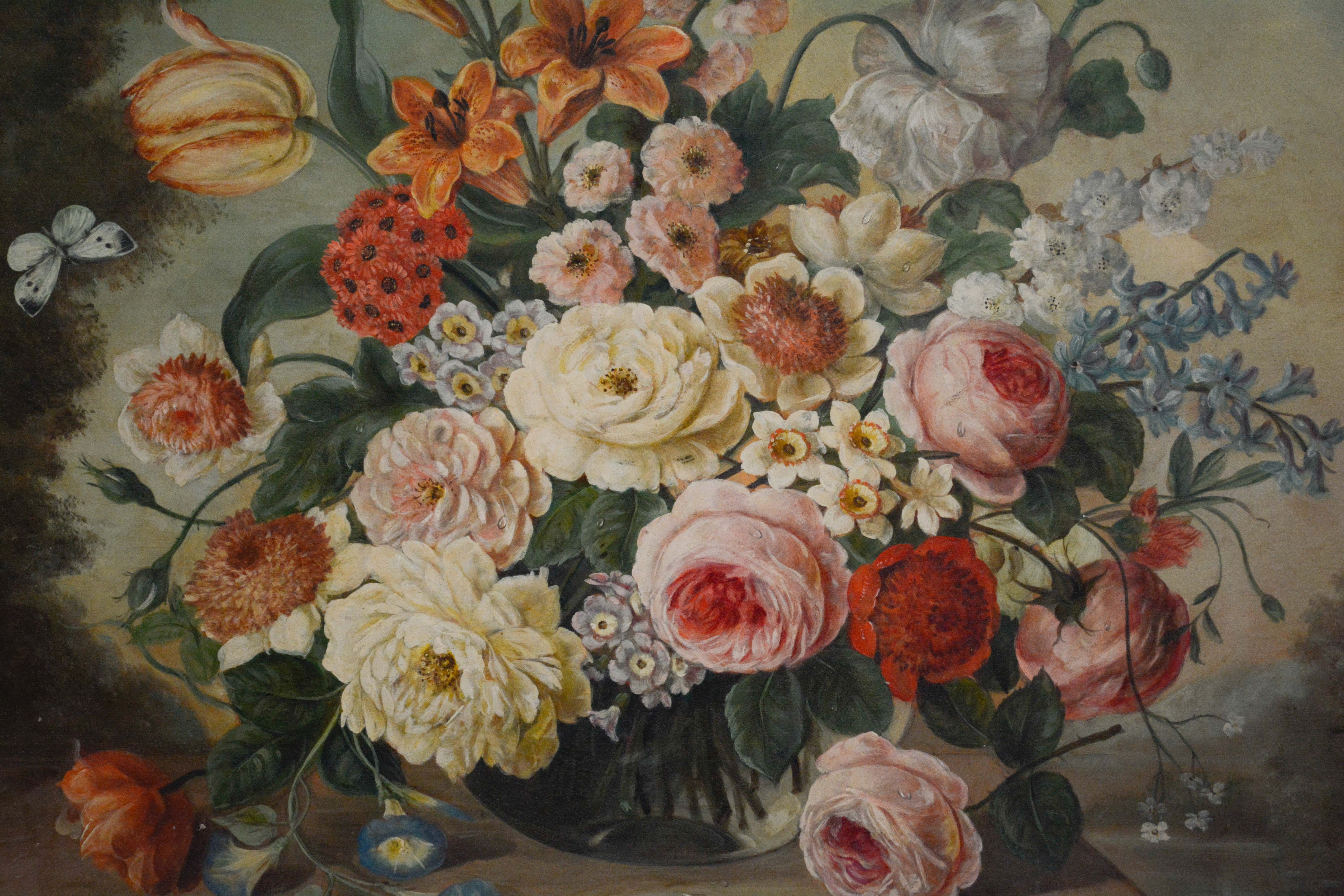 Oskar Robert Dogarth Floral Still Life Oil Painting