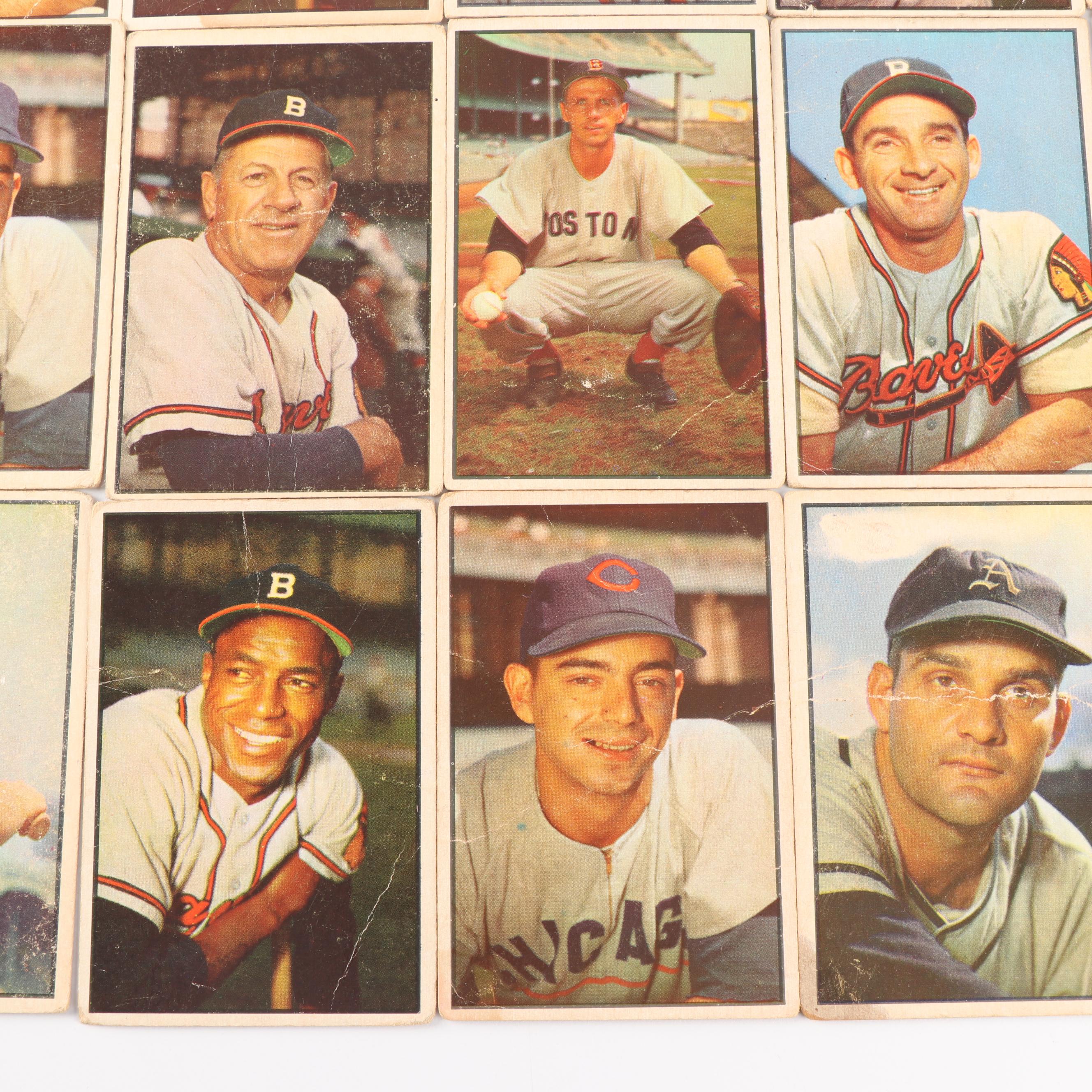 1953 Bowman Color Baseball Cards including Dick Kryhoski