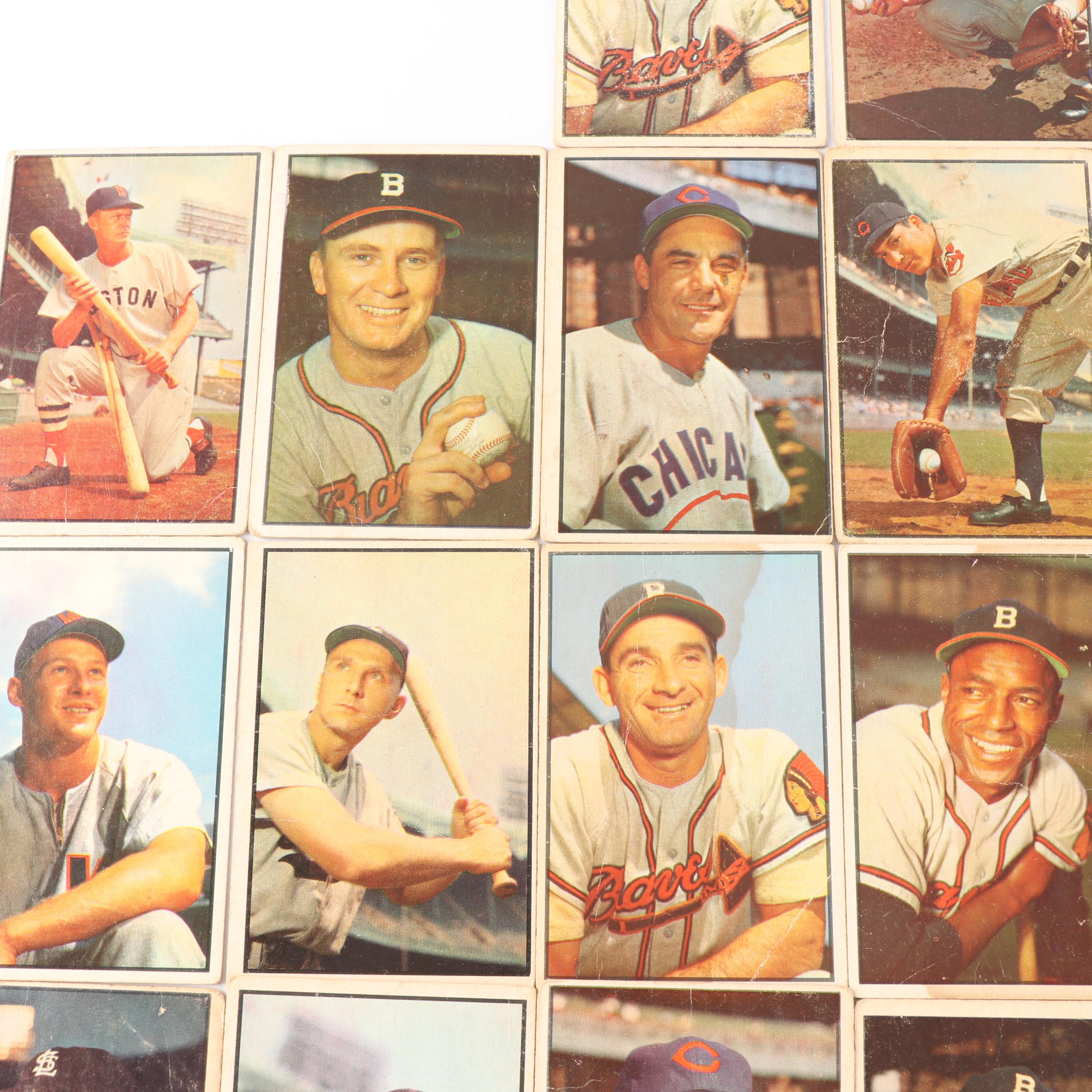 1953 Bowman Color Baseball Cards including Dick Kryhoski