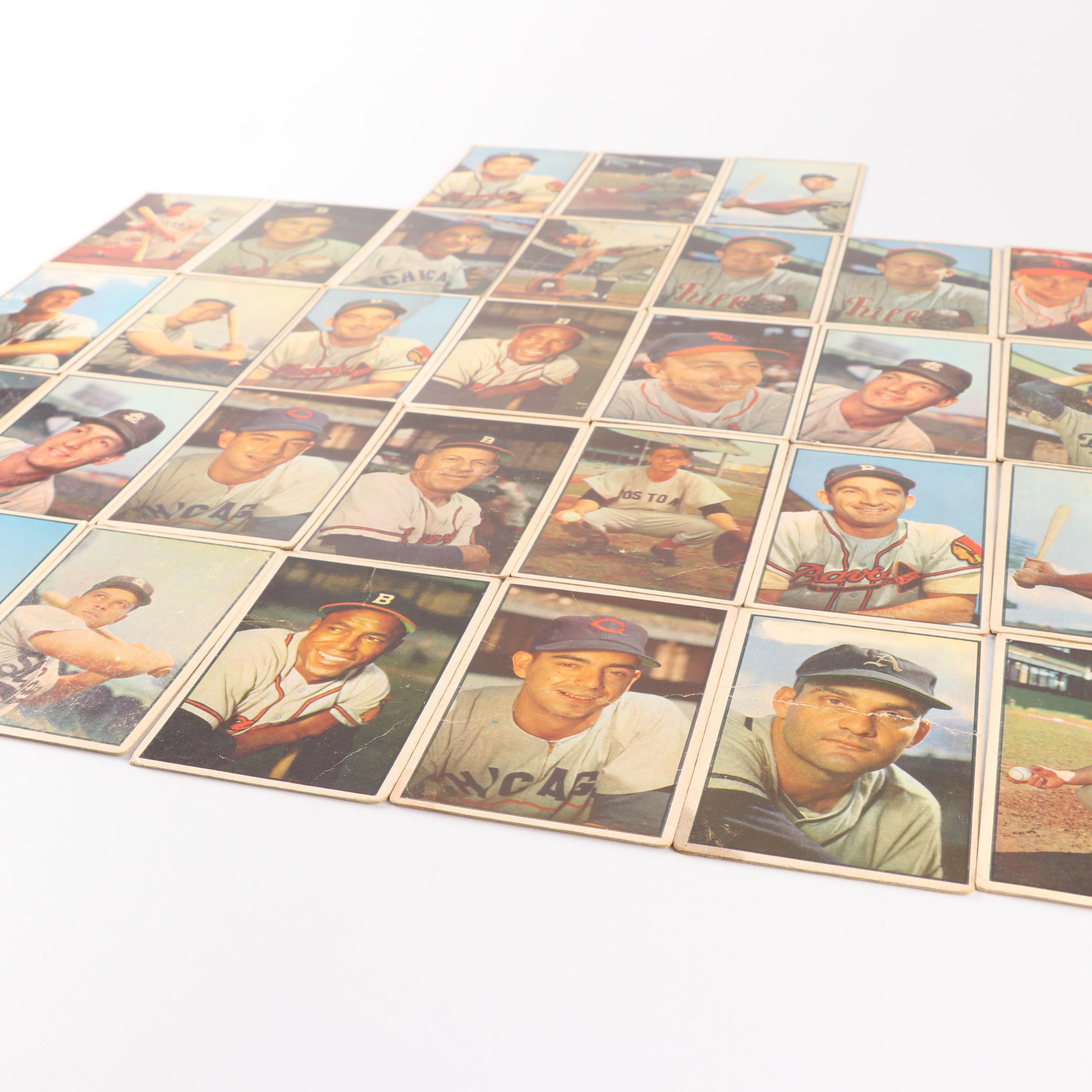 1953 Bowman Color Baseball Cards including Dick Kryhoski