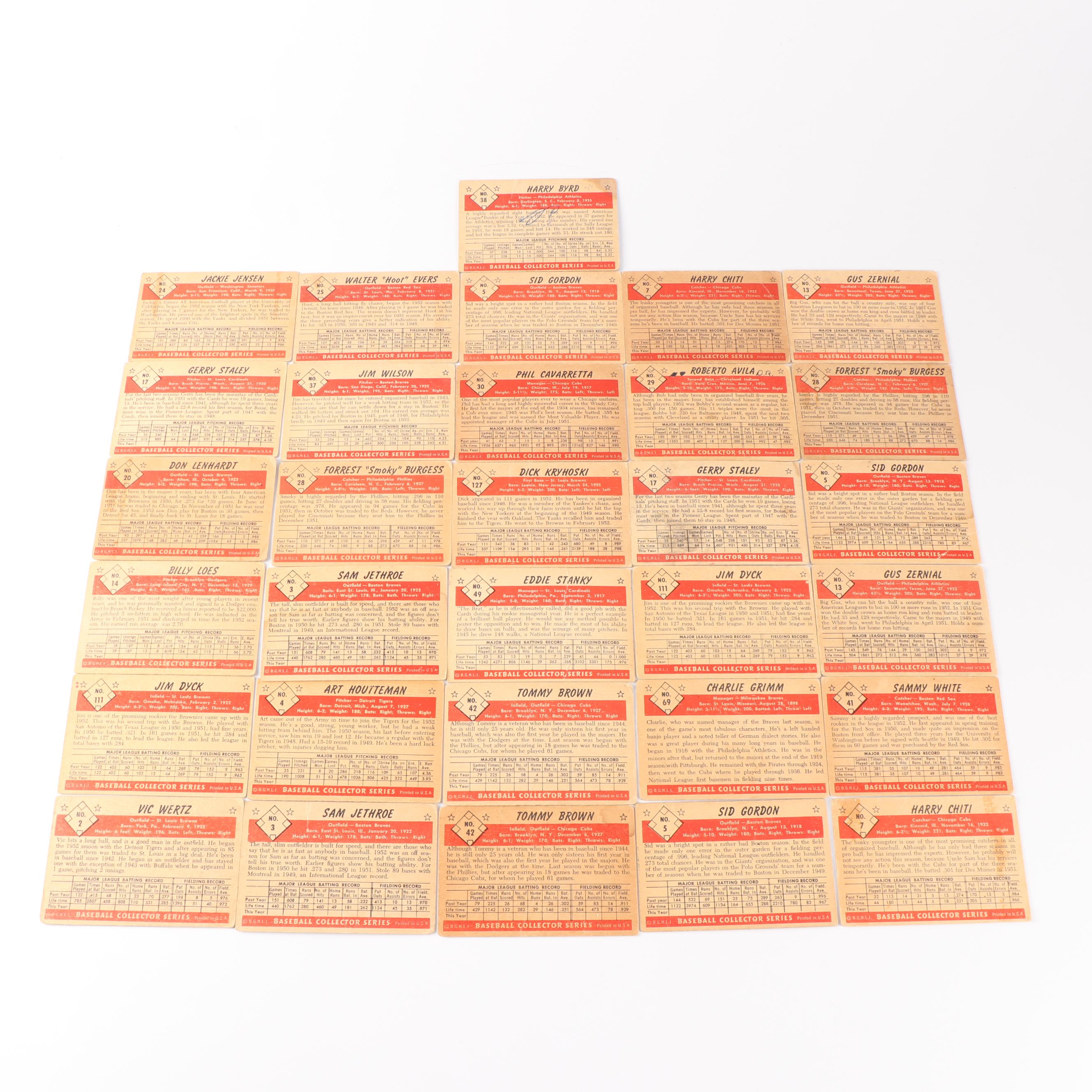 1953 Bowman Color Baseball Cards including Dick Kryhoski