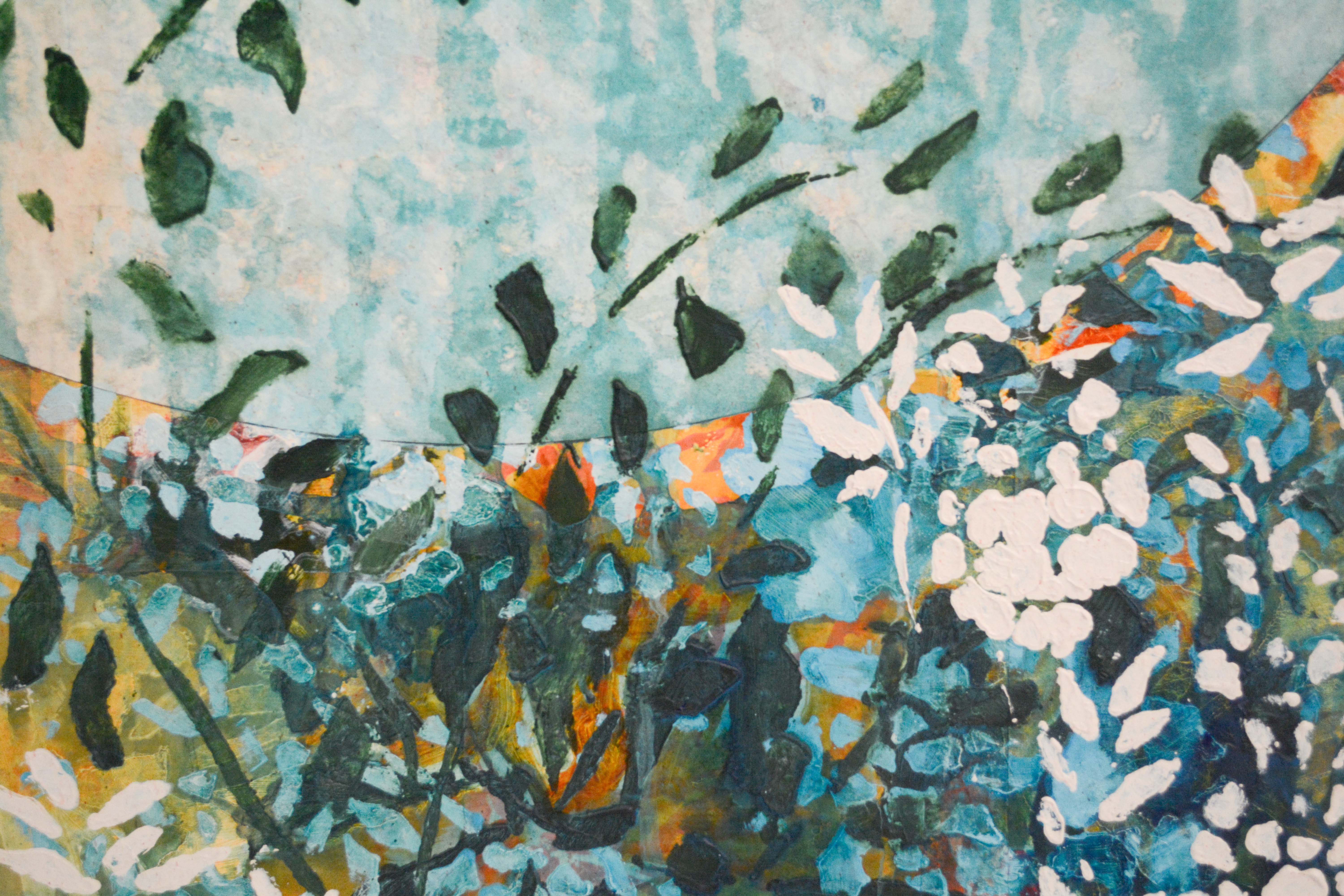 Mira Lehr Acrylic Painting "Blue Moon 3"