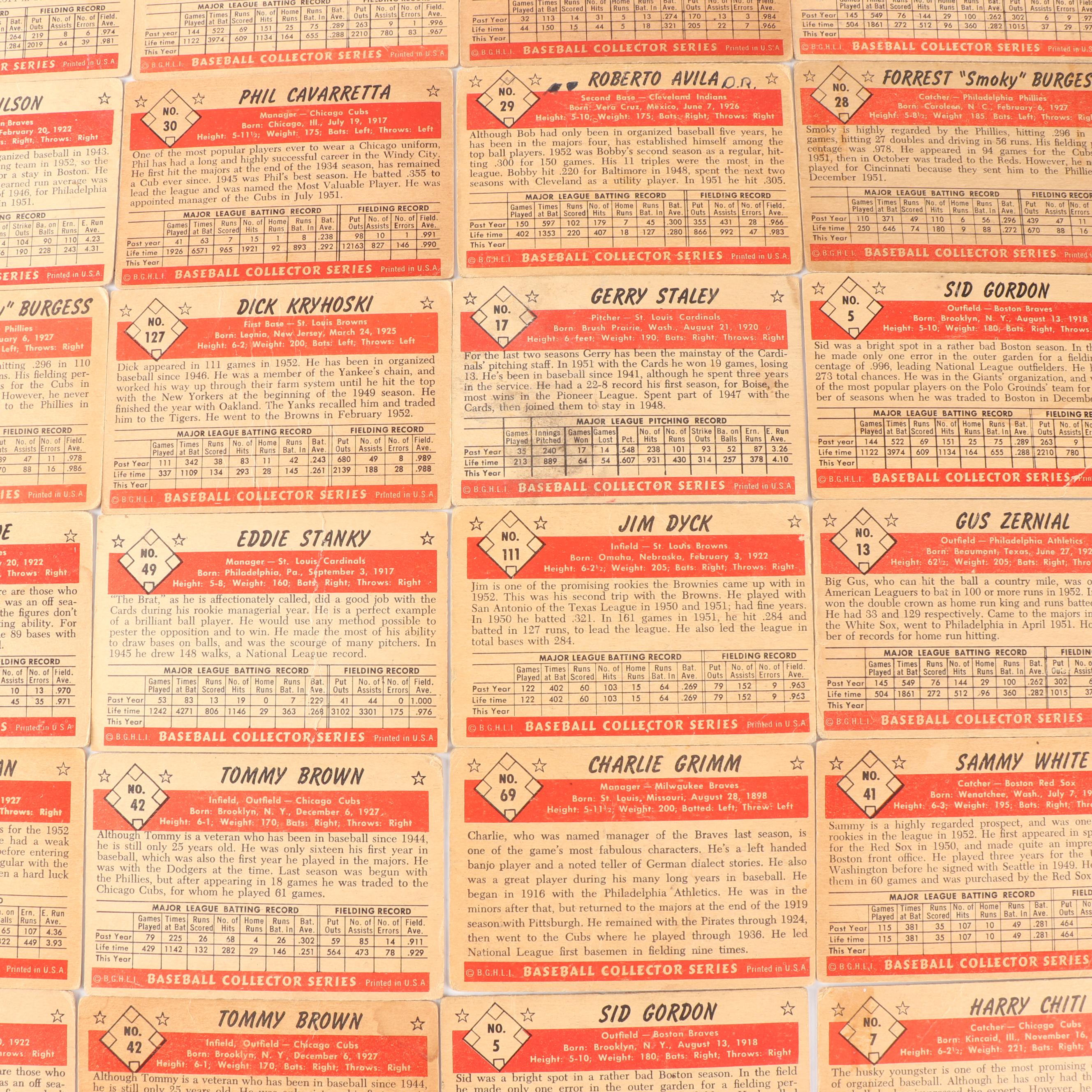 1953 Bowman Color Baseball Cards including Dick Kryhoski