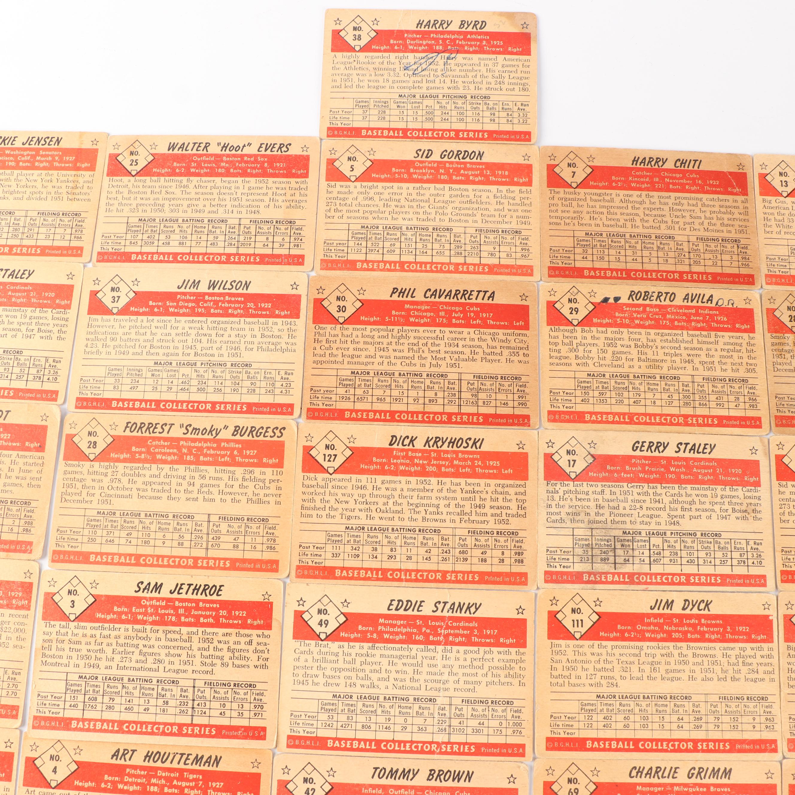 1953 Bowman Color Baseball Cards including Dick Kryhoski