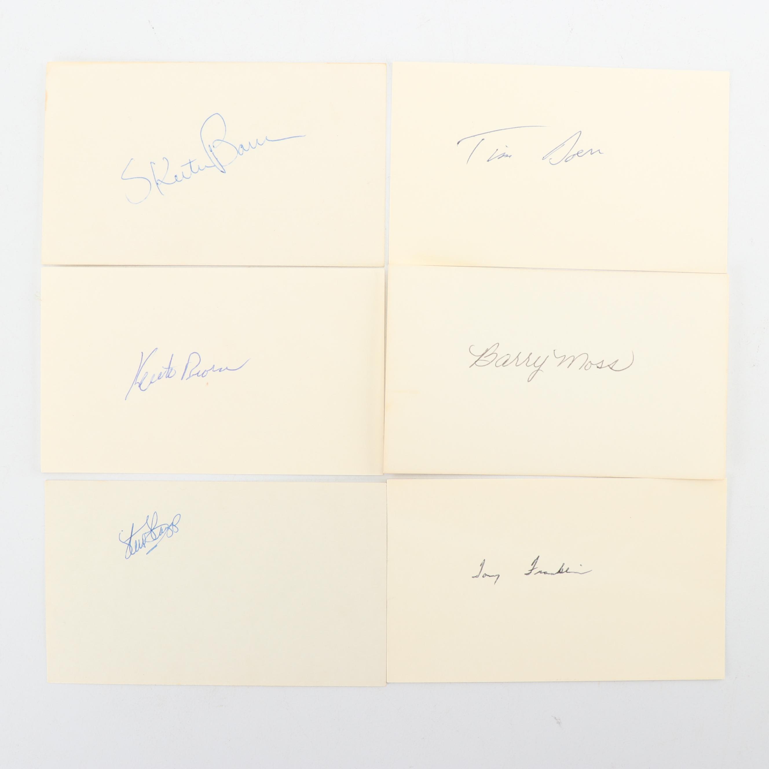 Vintage Cincinnati Reds Players Autographed Note Cards