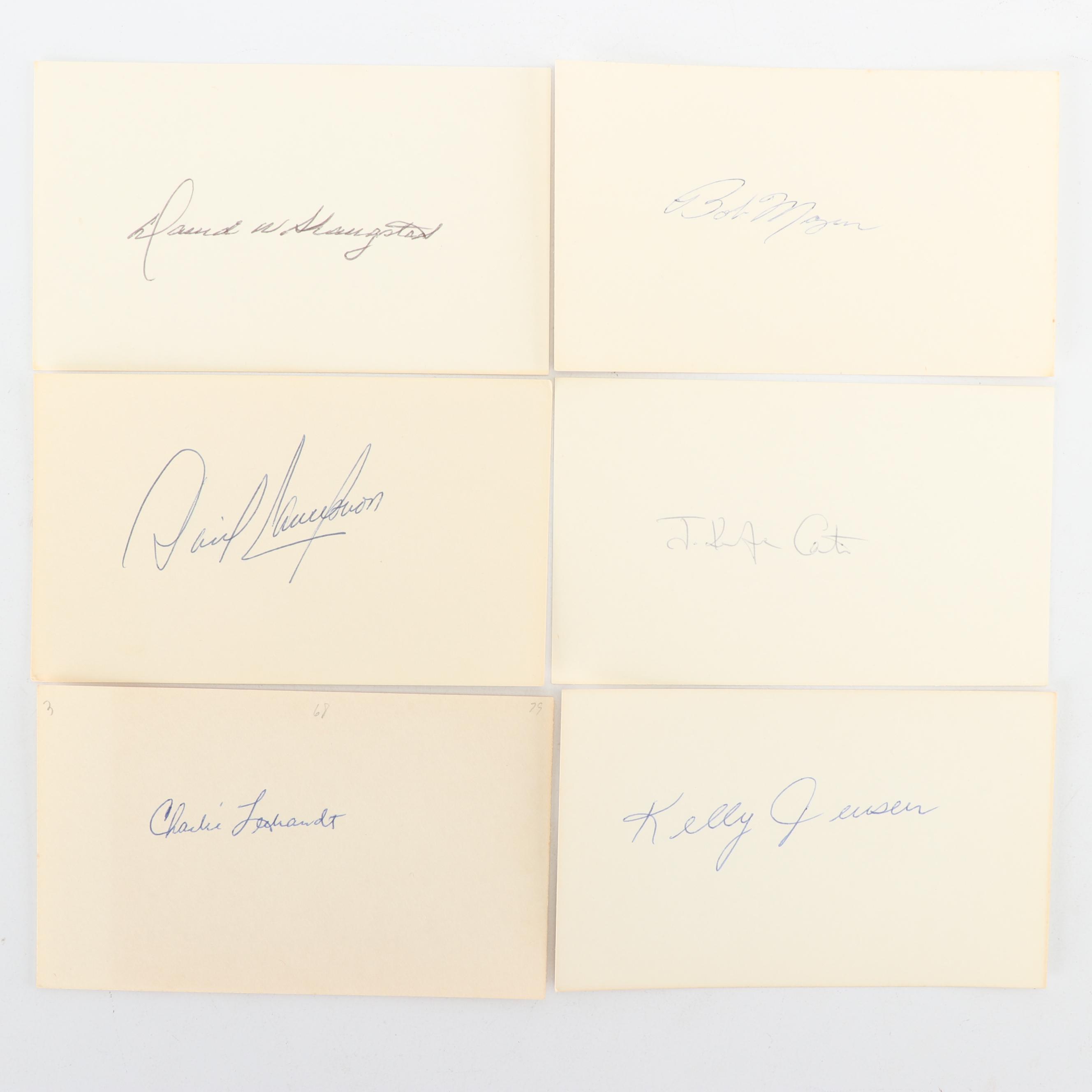 Vintage Cincinnati Reds Players Autographed Note Cards