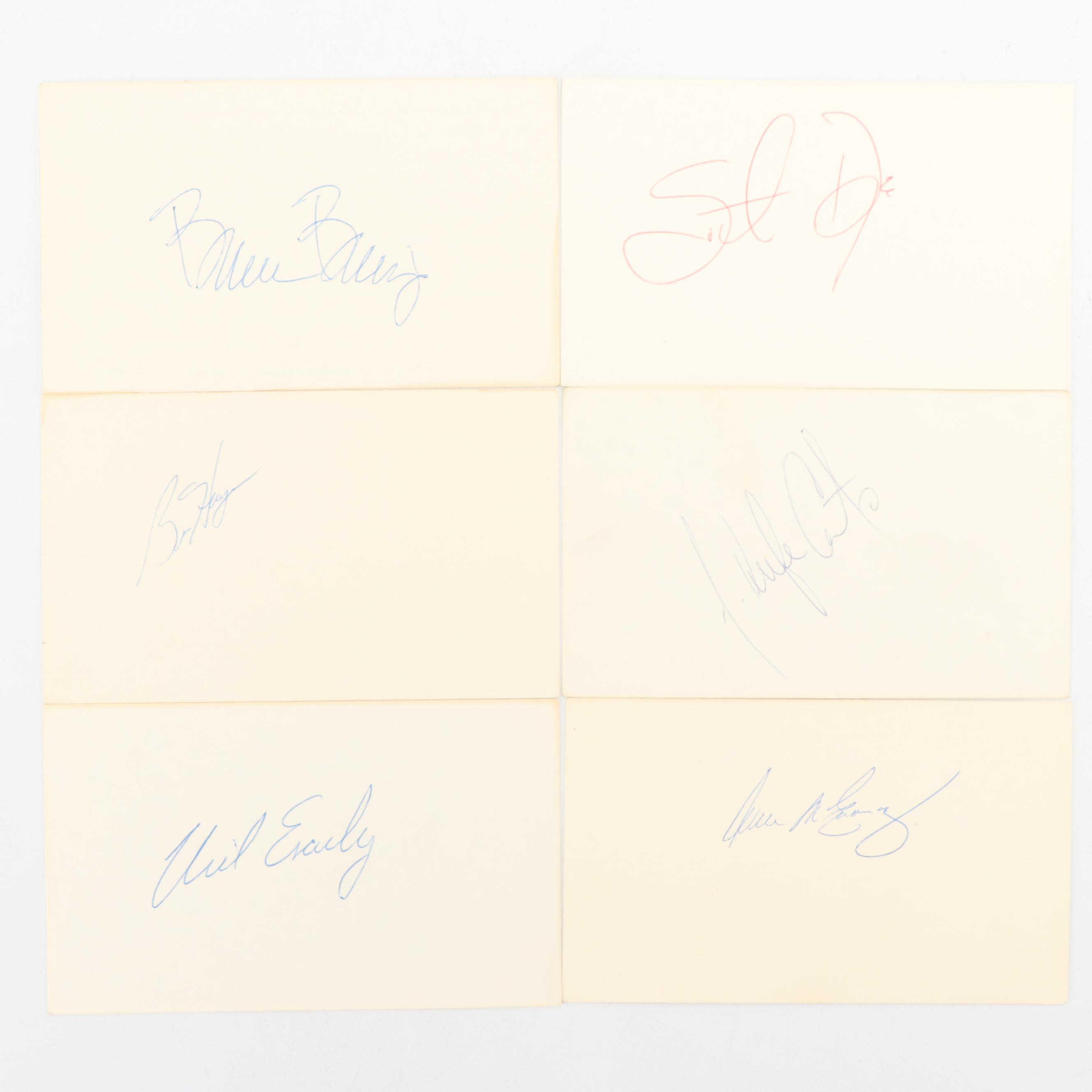 Vintage Cincinnati Reds Players Autographed Note Cards