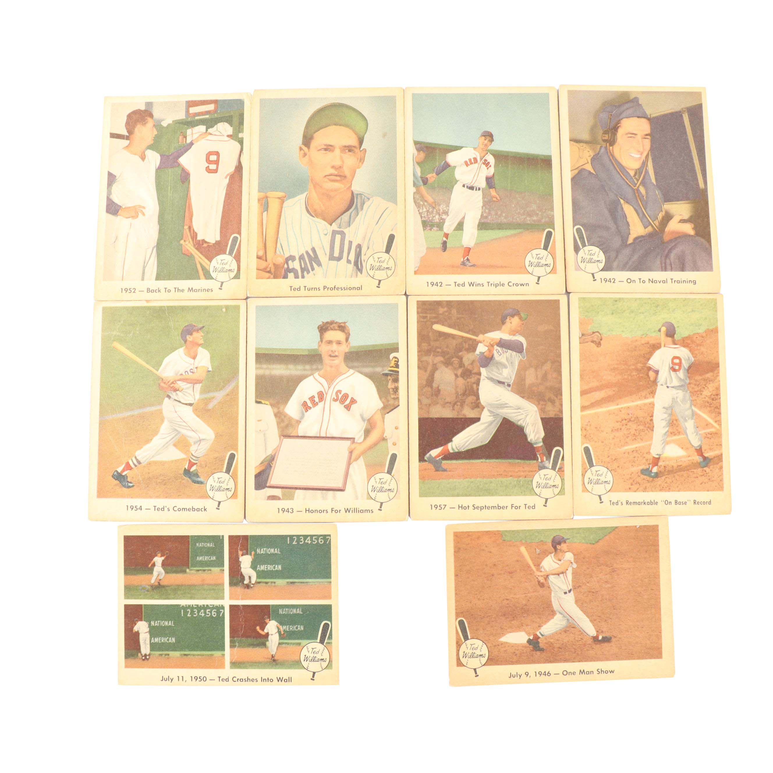 1959 Fleer "Baseball's Greatest" Ted Williams Cards
