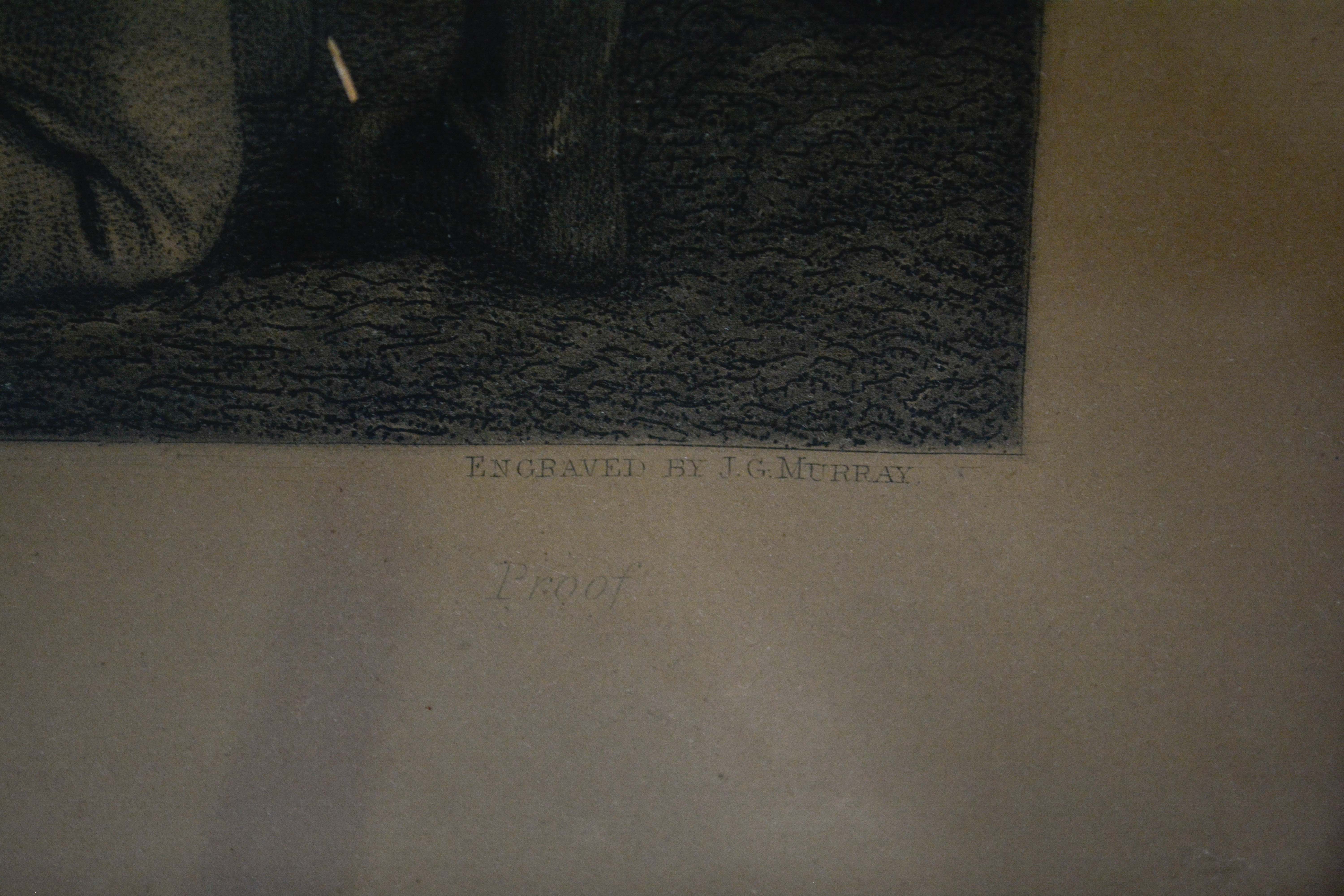 J.G. Murray Engraving "Surrender of Mary Queen of Scots"