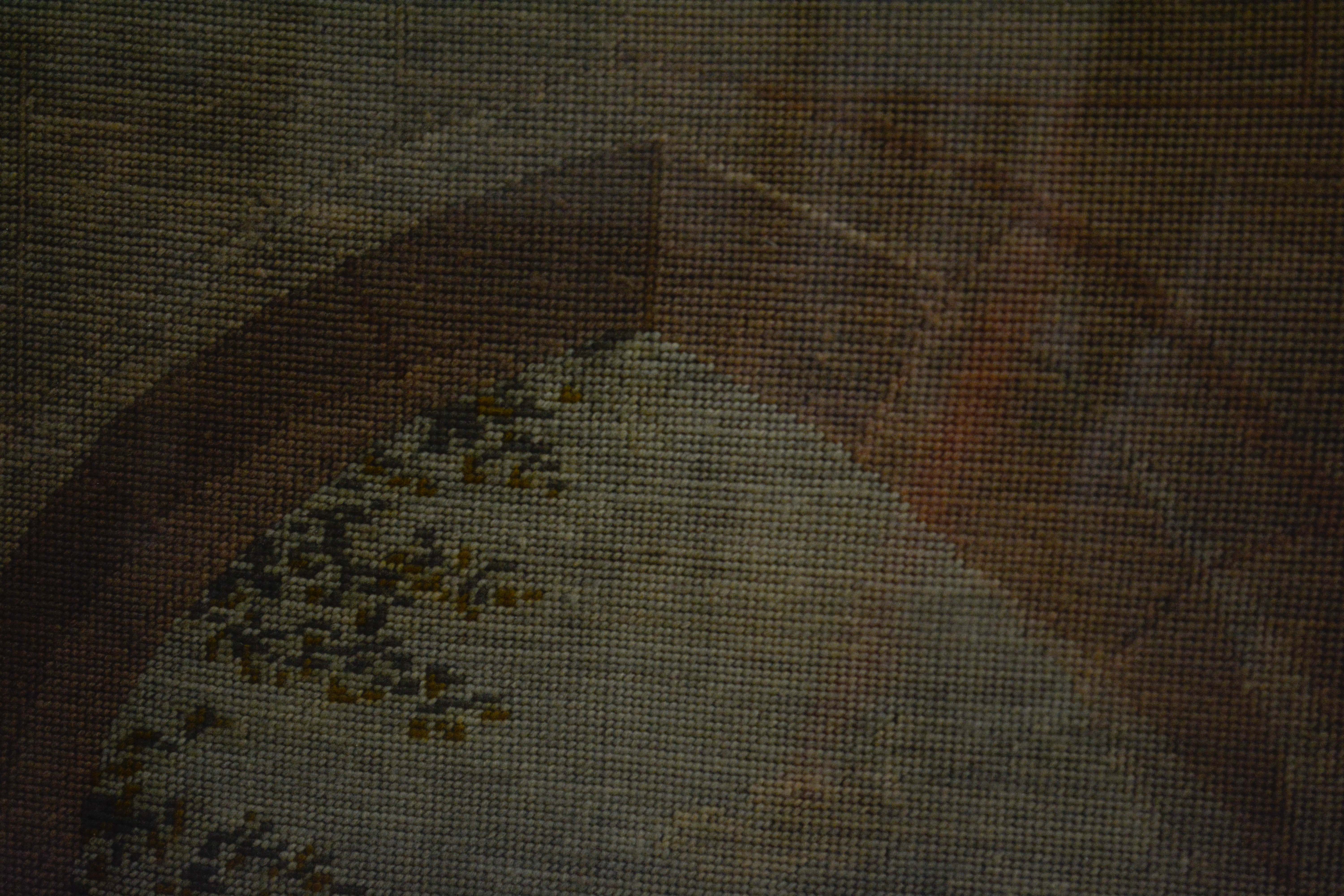 Late 19th Century Needlepoint Depicting Marie de Medici and Cardinal Richelieu