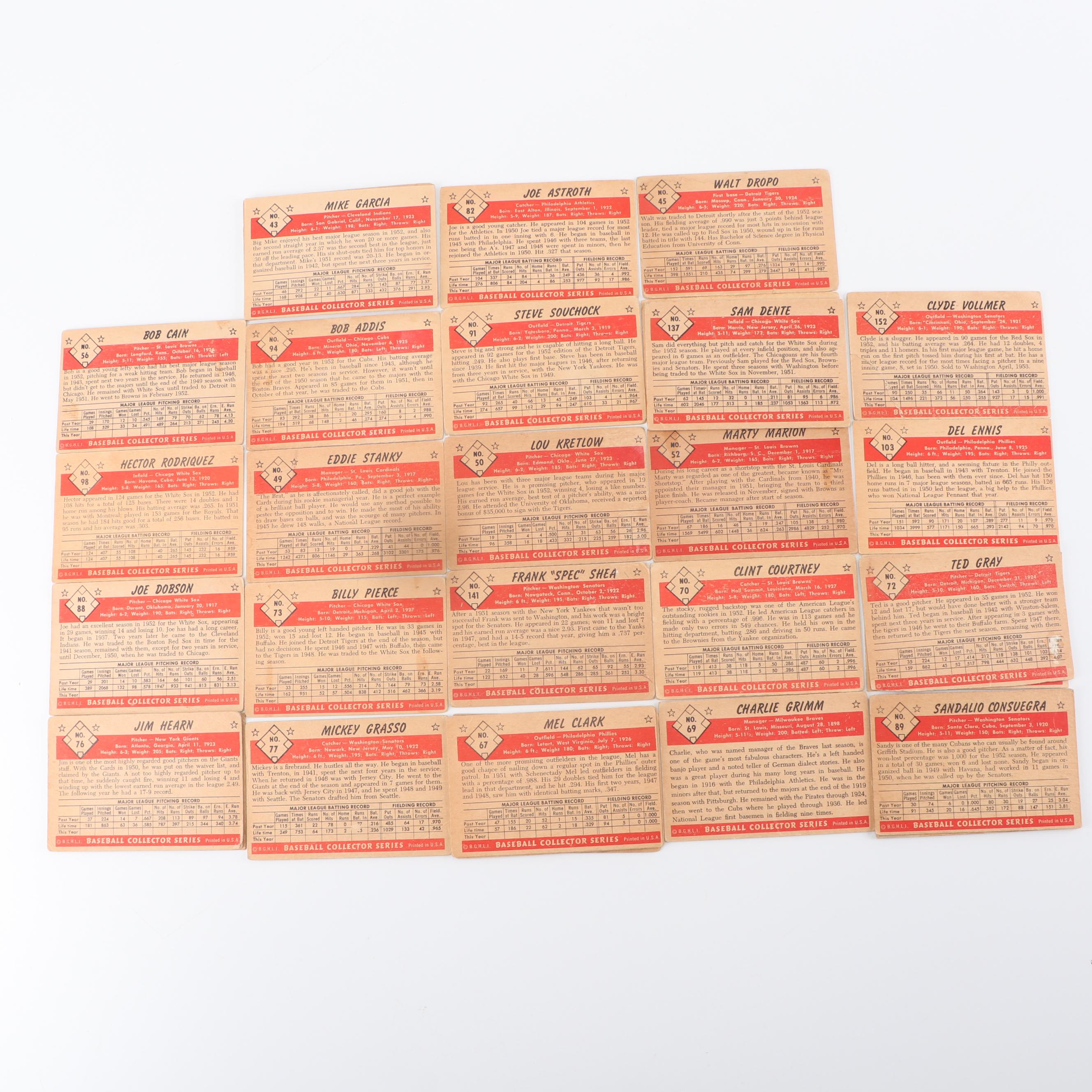 1953 Bowman Color Baseball Cards including Bob Cain