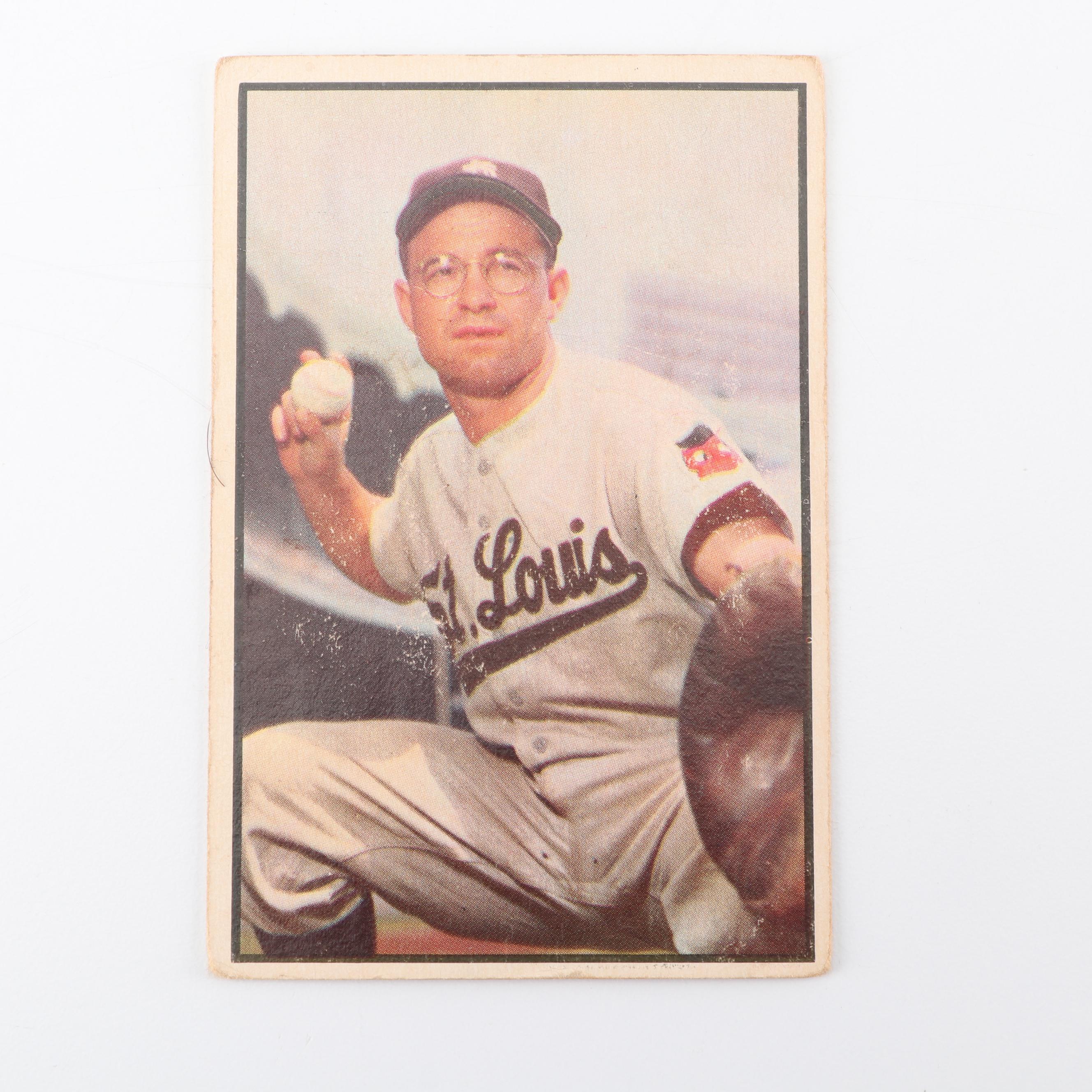 1953 Bowman Color Baseball Cards including Bob Cain