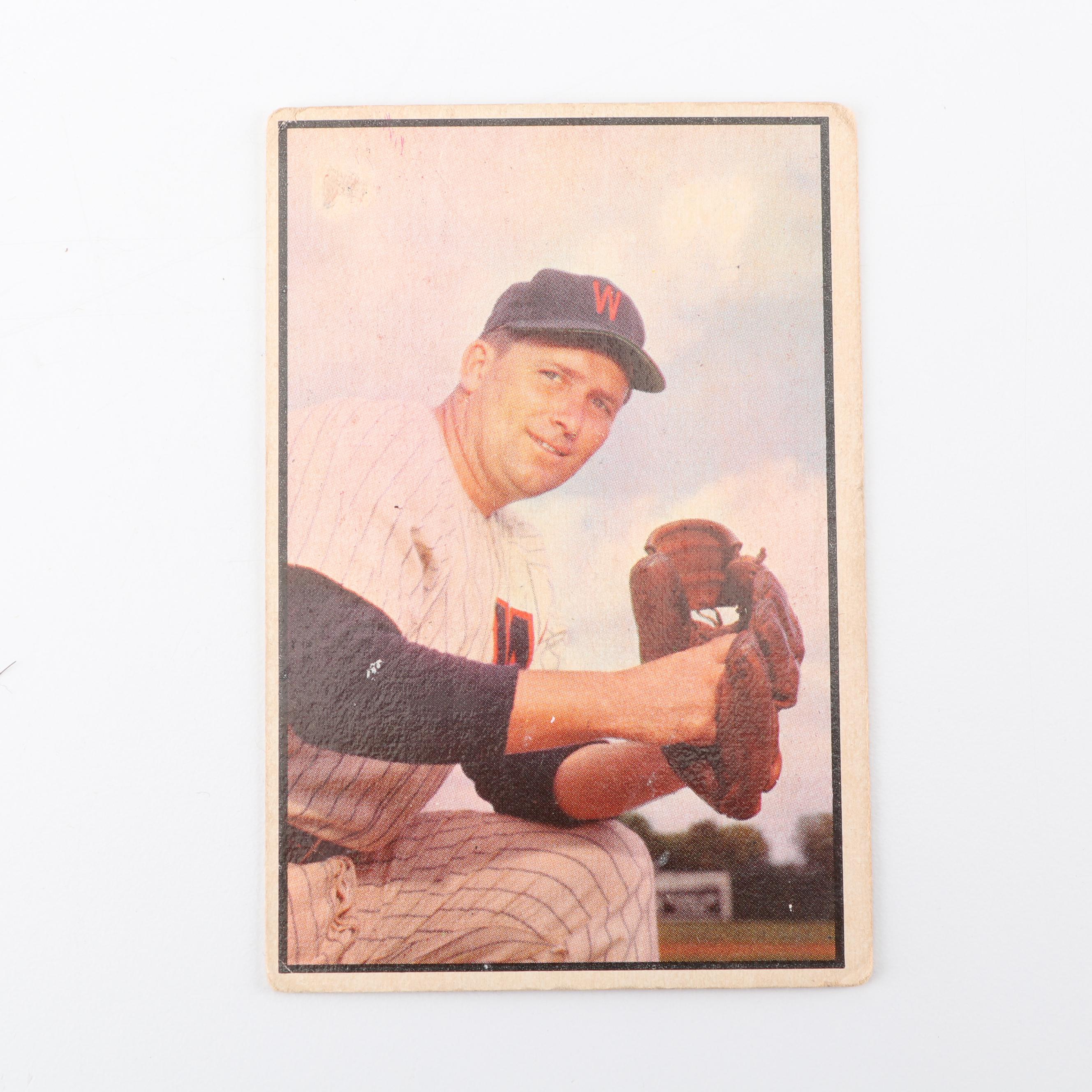 1953 Bowman Color Baseball Cards including Bob Cain