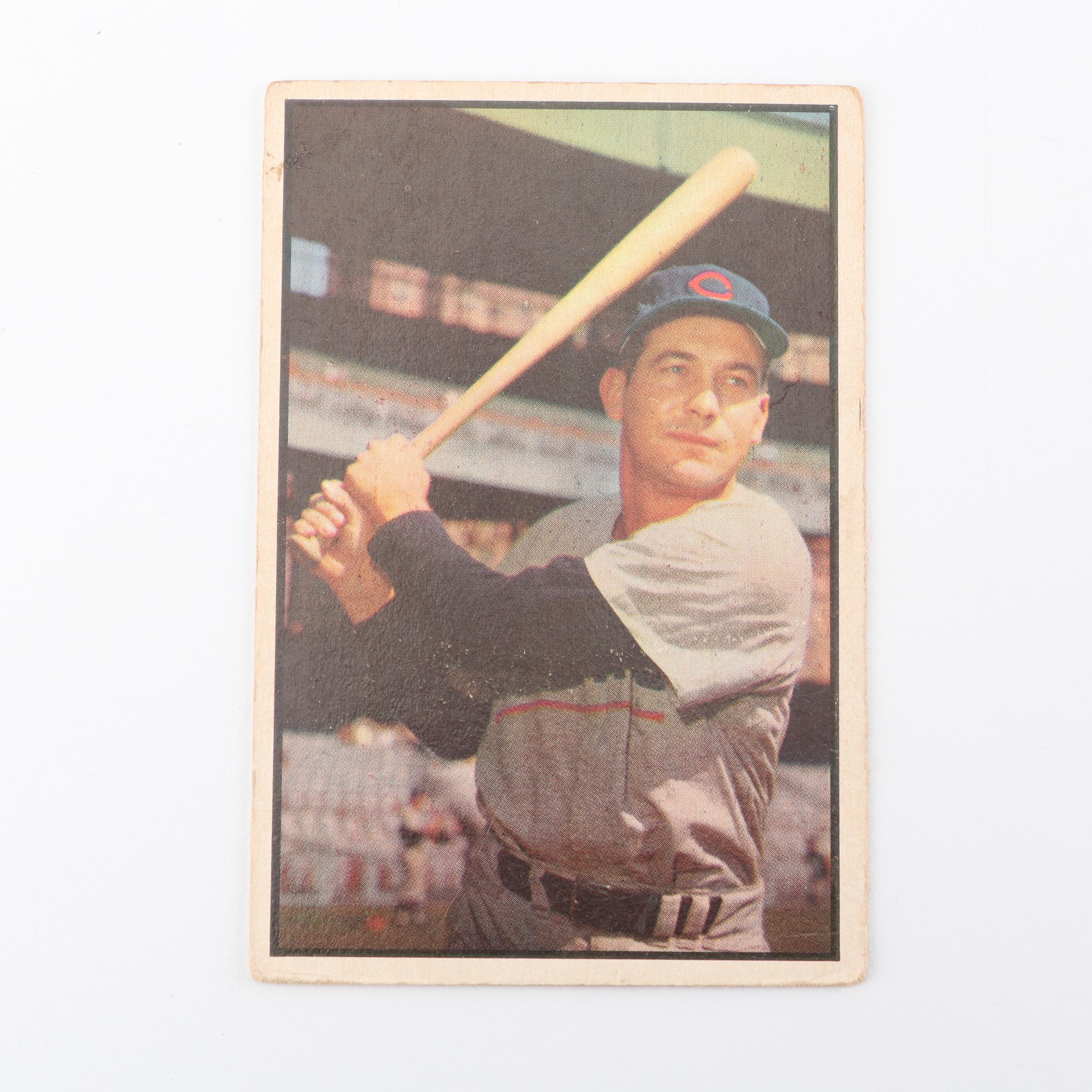 1953 Bowman Color Baseball Cards including Bob Cain