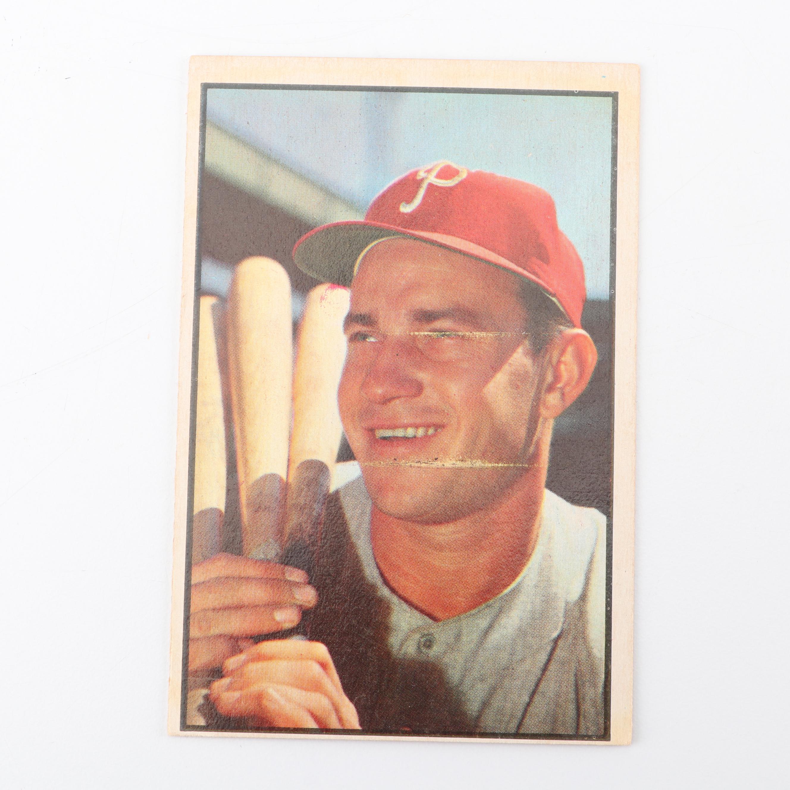 1953 Bowman Color Baseball Cards including Bob Cain