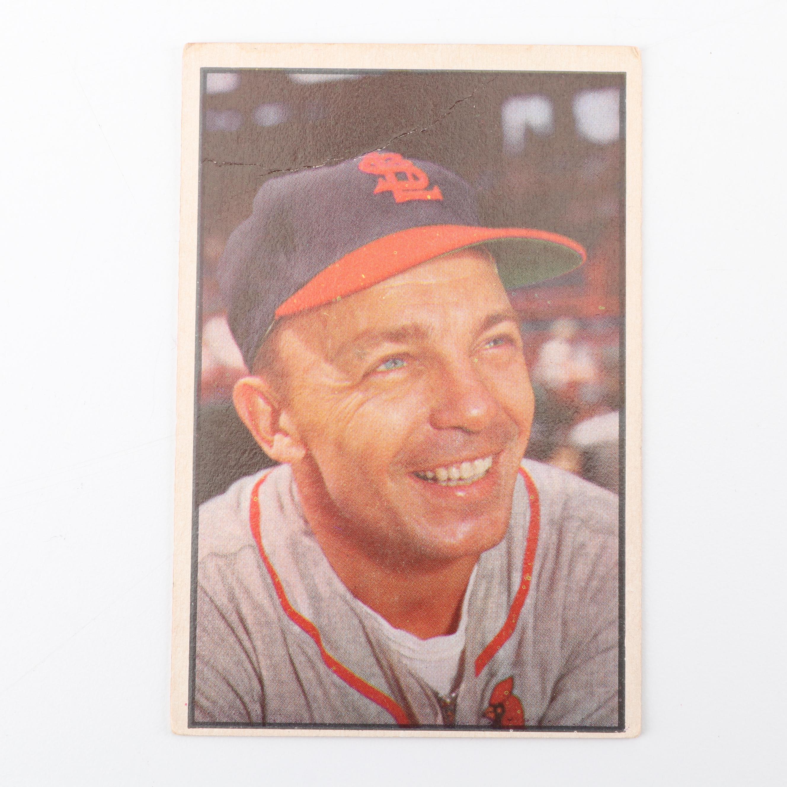 1953 Bowman Color Baseball Cards including Bob Cain