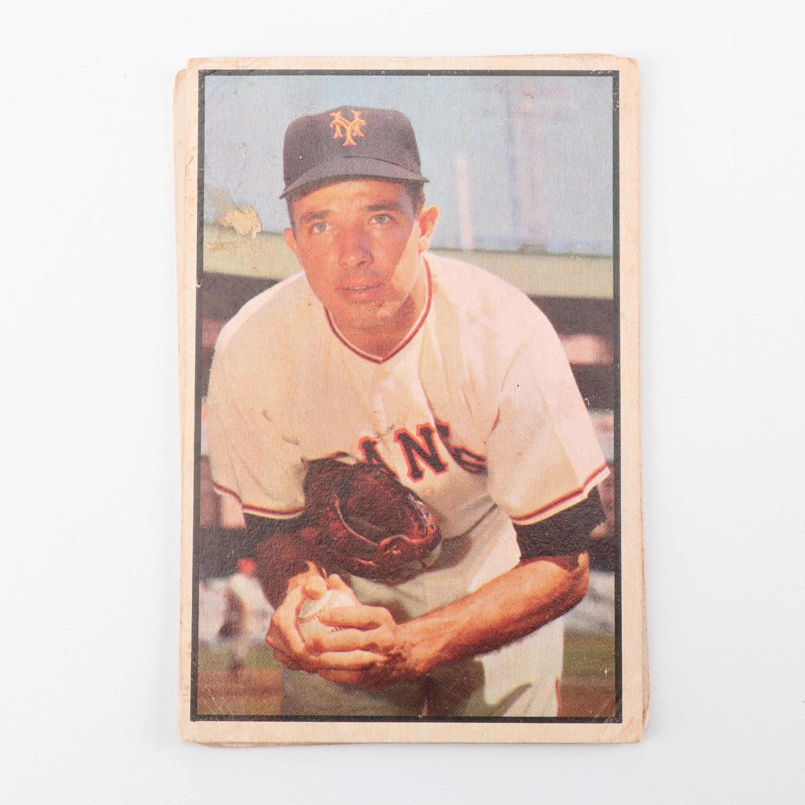 1953 Bowman Color Baseball Cards including Bob Cain