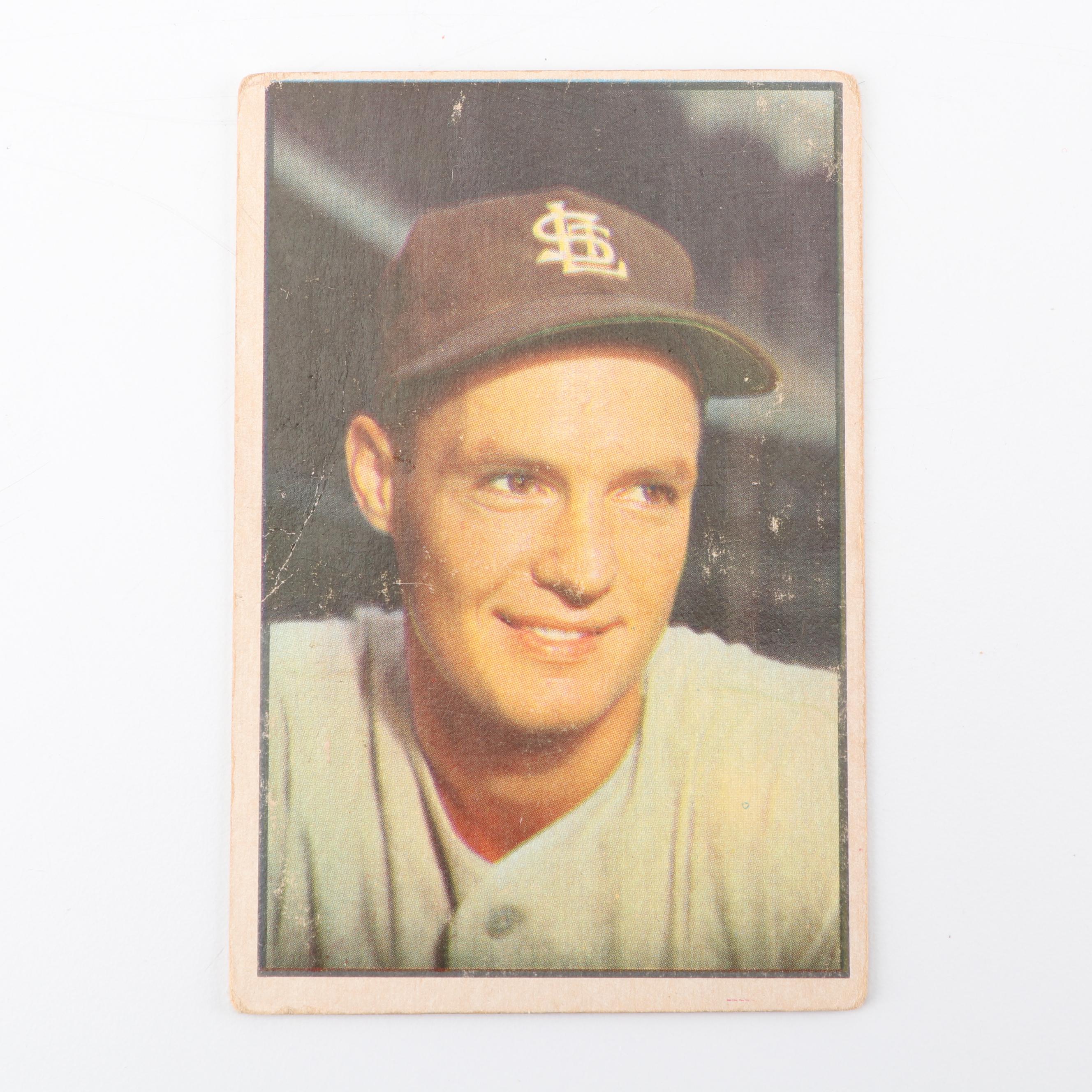 1953 Bowman Color Baseball Cards including Bob Cain