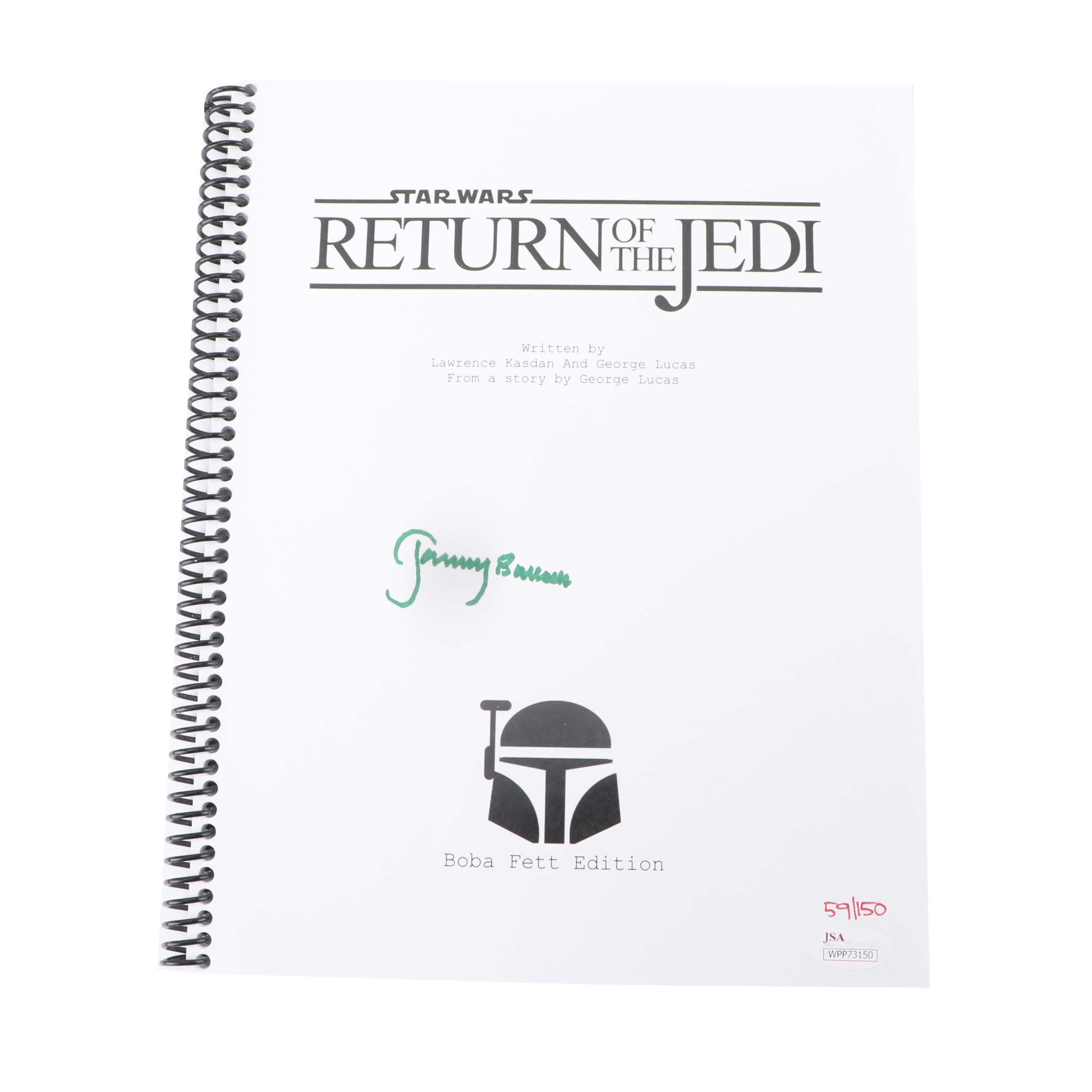 Jeremy Bulloch Autographed "Star Wars" "Boba Fett Edition" Script - JSA COA