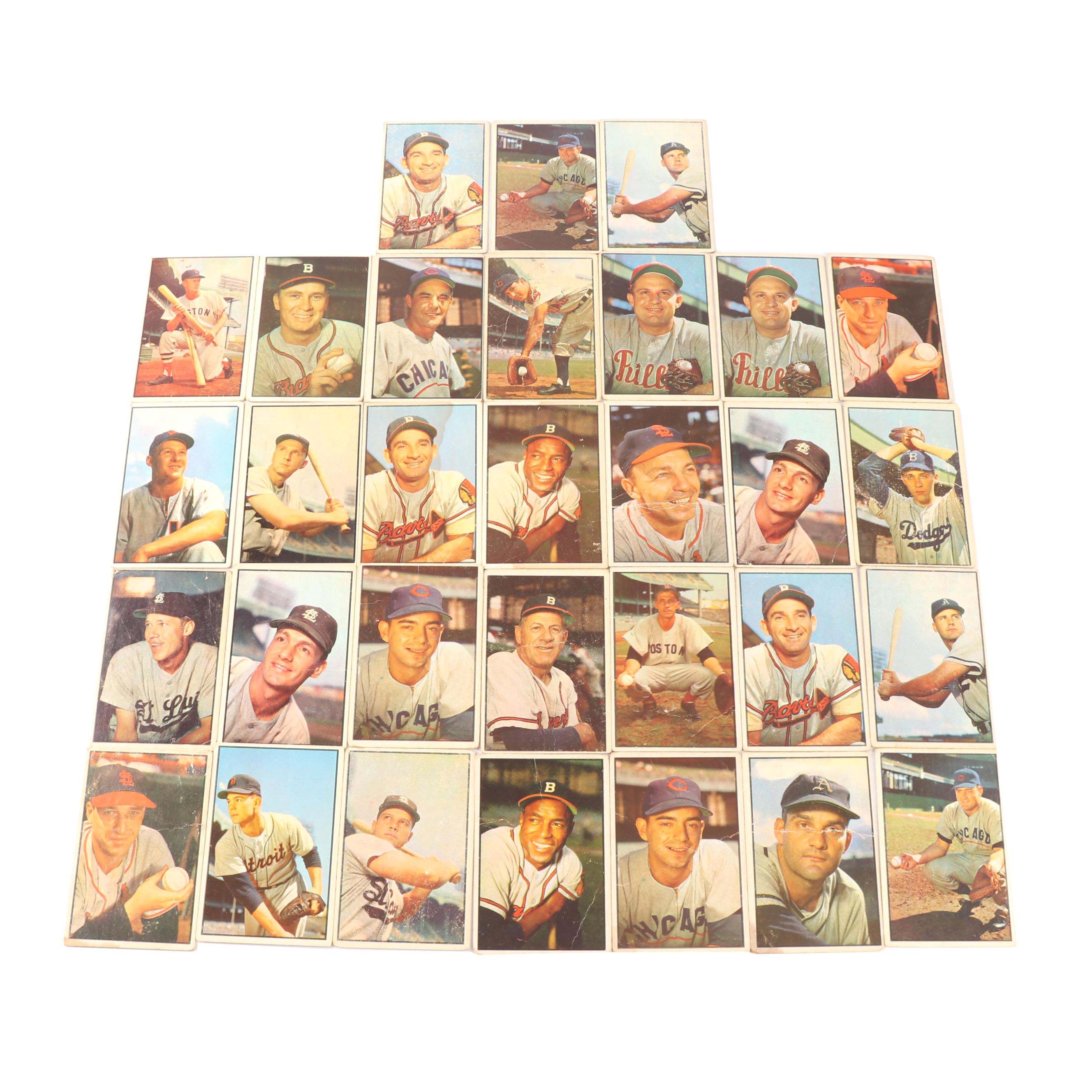 1953 Bowman Color Baseball Cards including Dick Kryhoski