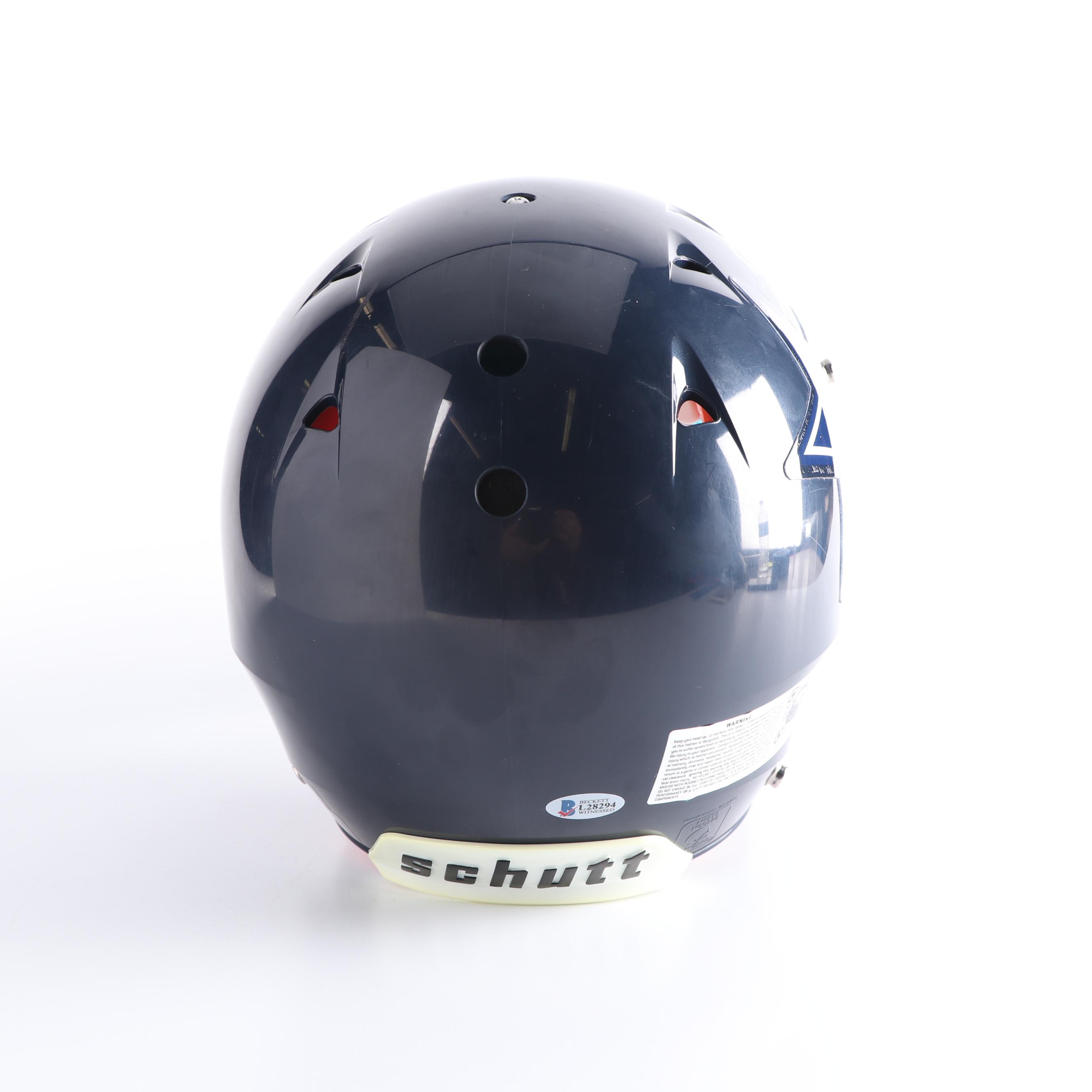 Deion Sanders Autographed Dallas Cowboys Replica Full Size Helmet - Beckett COA