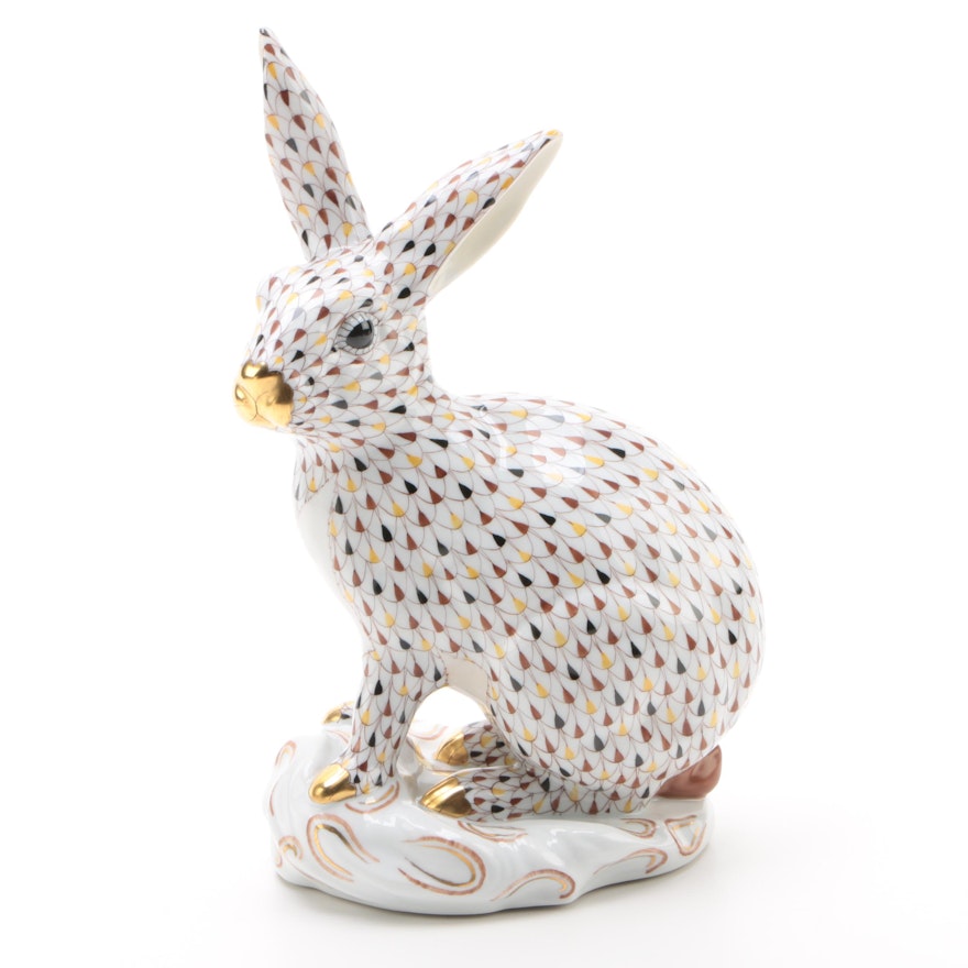Herend Limited Edition "Large Rabbit" Porcelain Figurine